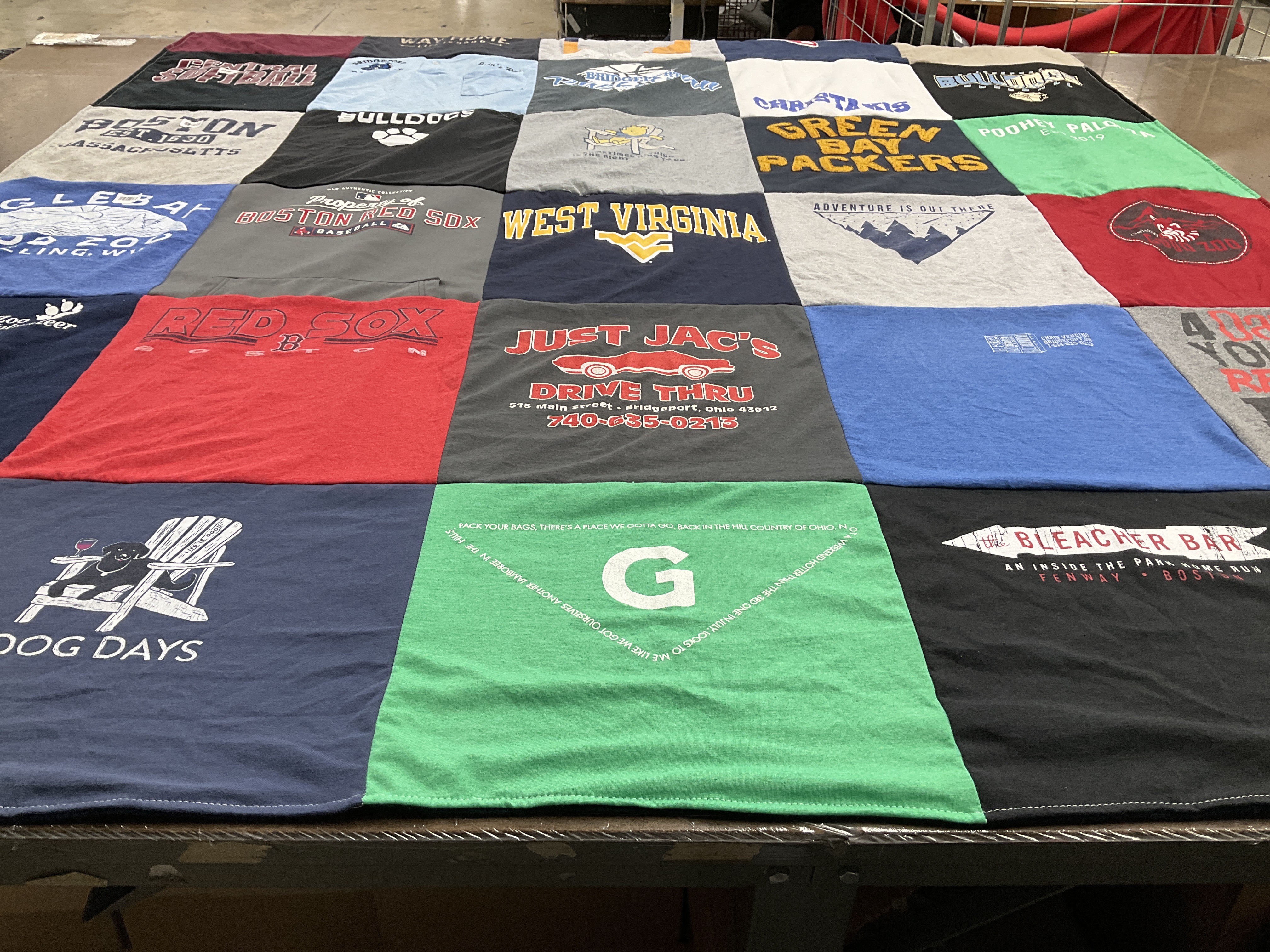 T-shirt quilt featuring green bay packers by Beth from OH