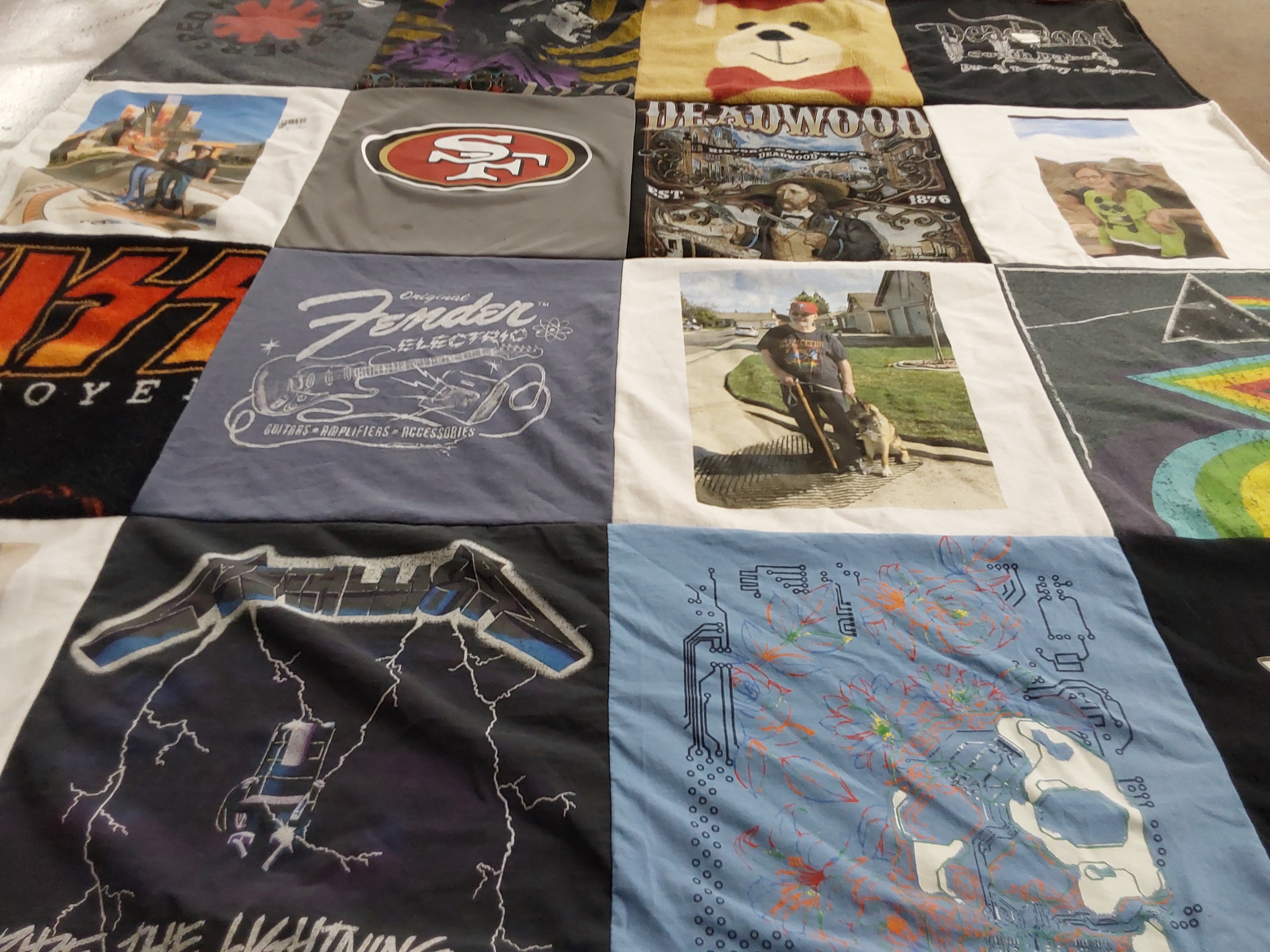 T-shirt quilt featuring san francisco 49ers by Cynthia from CA