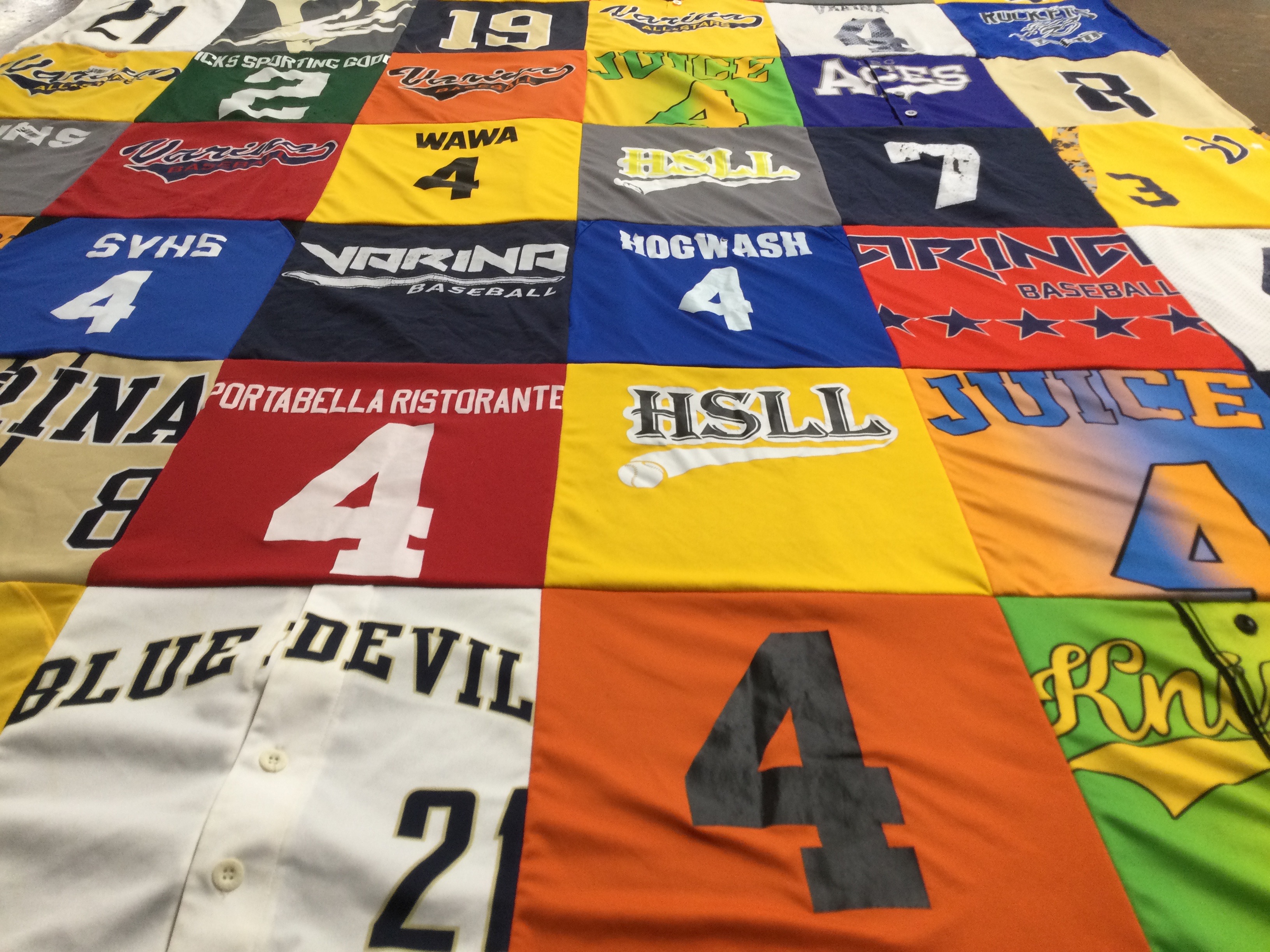 T-shirt quilt featuring varina baseball by Sherron from VA