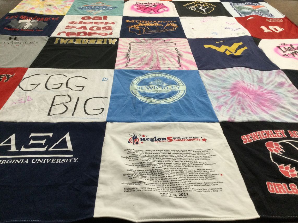 T-shirt quilt featuring sewickley academy girls by Autumn from PA