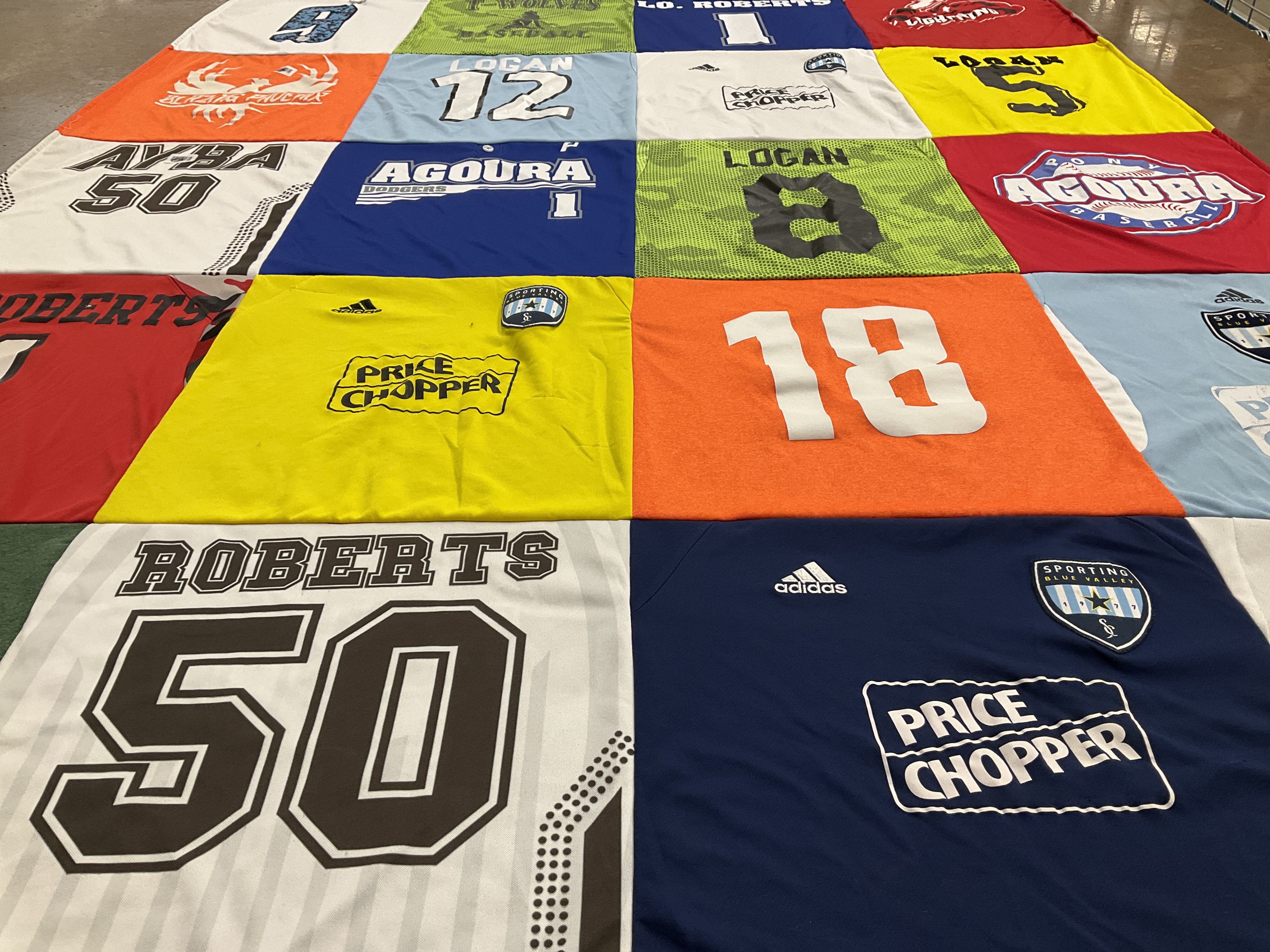 T-shirt quilt featuring sporting blue valley by Tom from KS