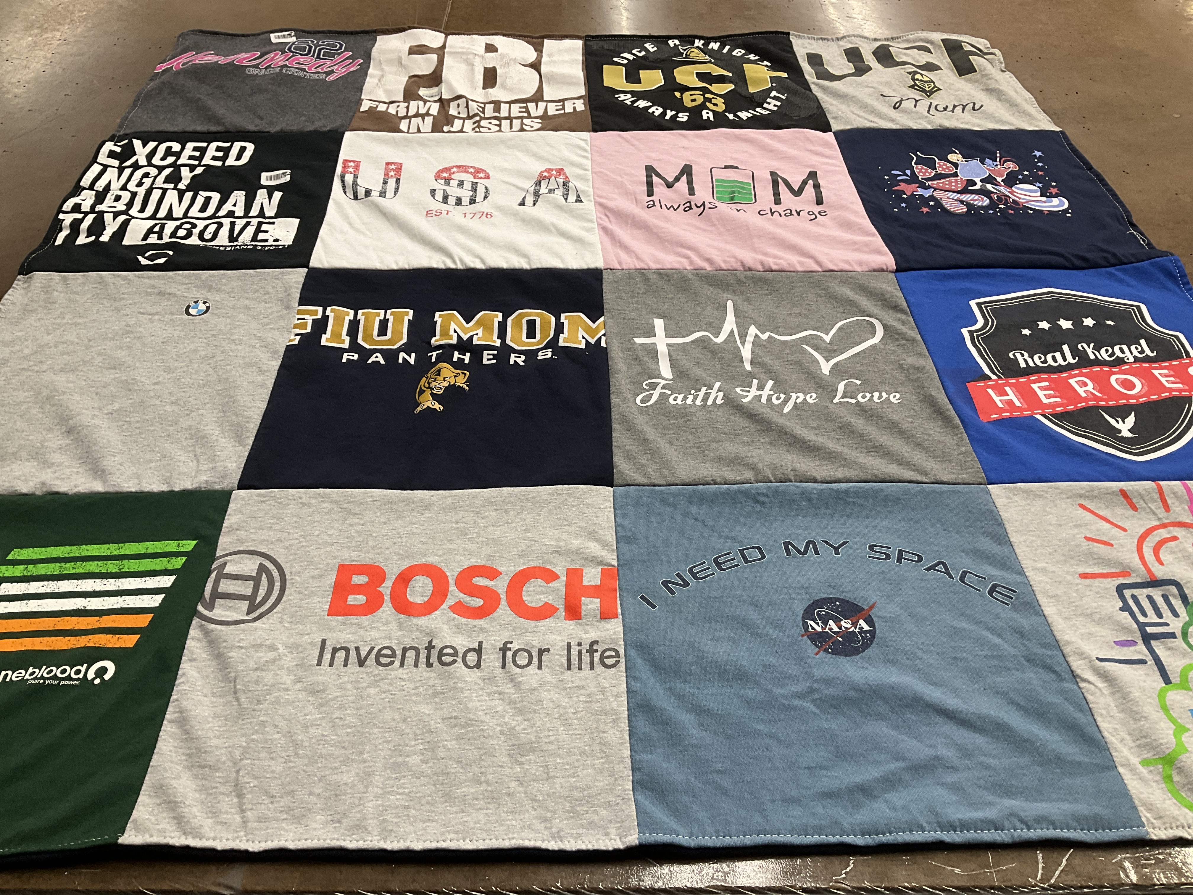 T-shirt quilt from florida international university by Aracelis from FL
