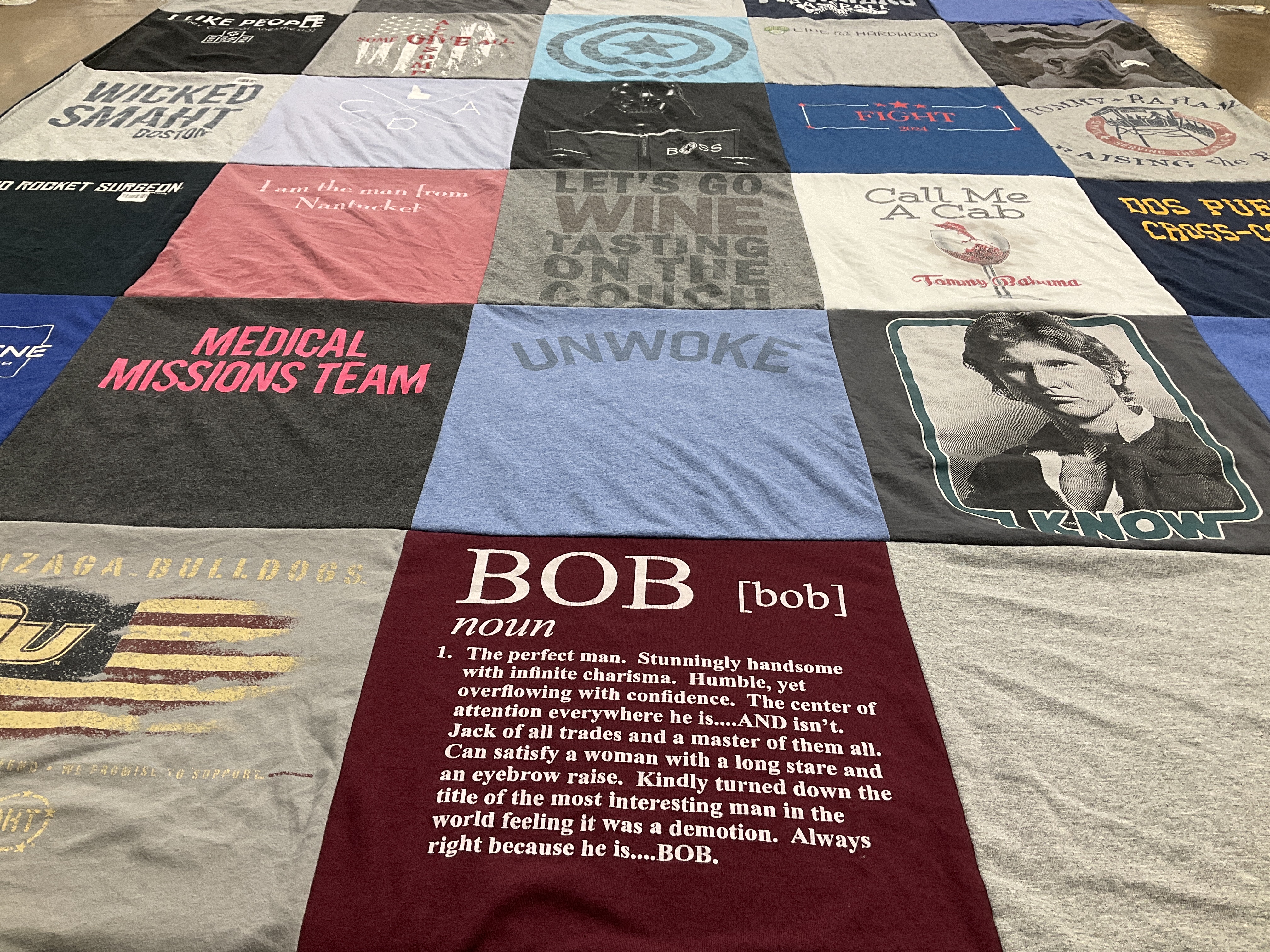 T-shirt quilt featuring gonzaga bulldogs by Melissa from ID