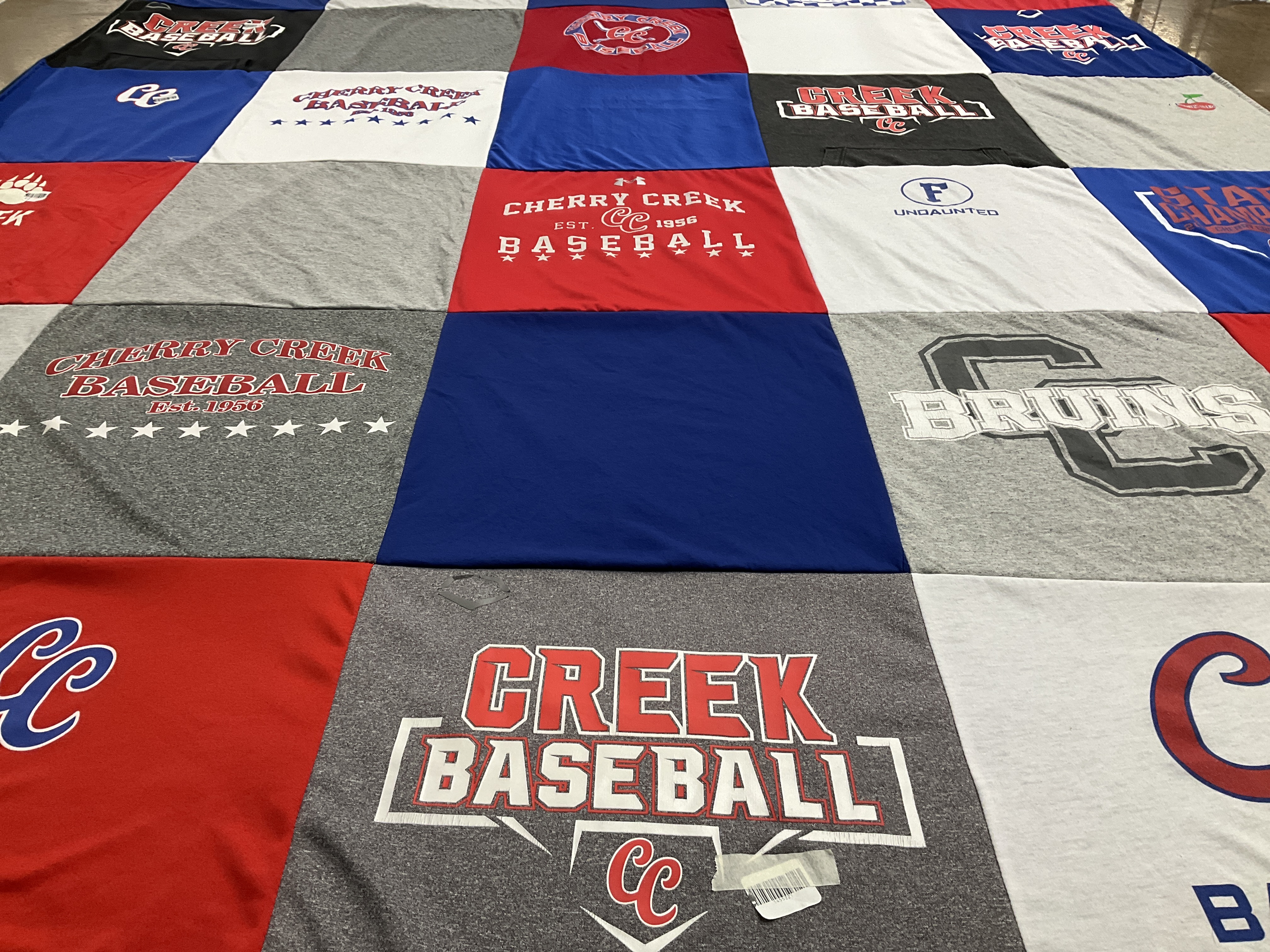 T-shirt quilt from cherry creek high school by Nicole from CO