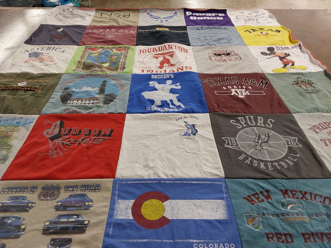 T-shirt quilt featuring spurs basketball by Liesl from TX