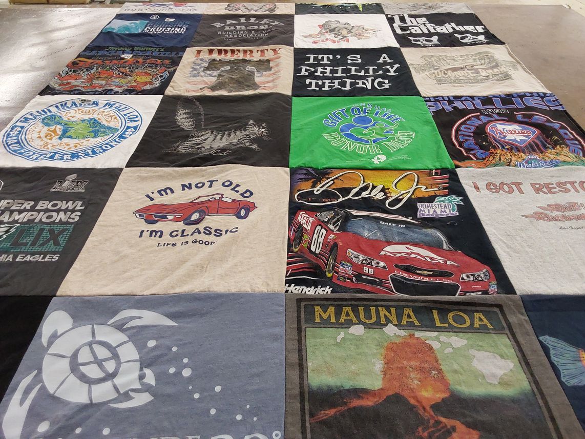 T-shirt quilt featuring philadelphia eagles by Virginia from NJ