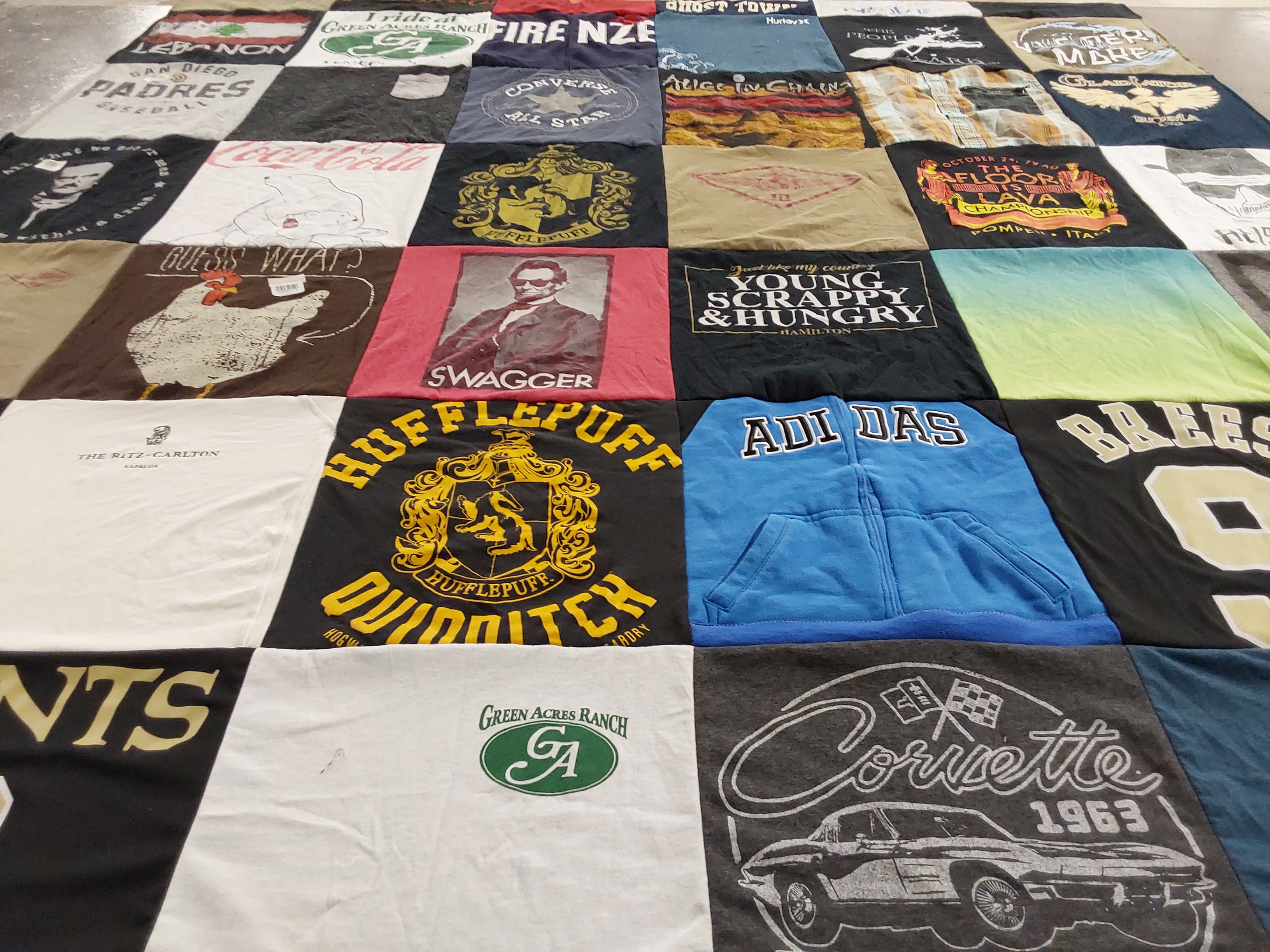T-shirt quilt featuring san diego padres by Marisa from CA