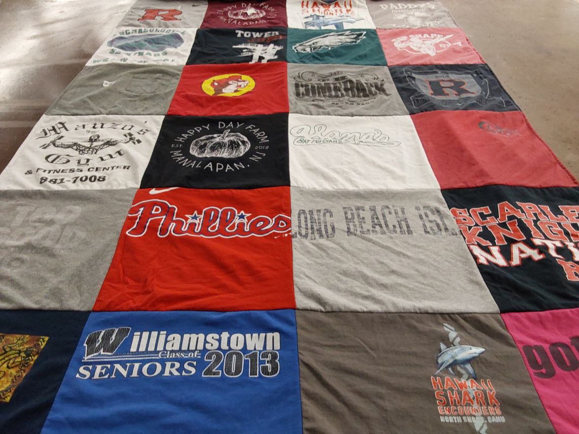 T-shirt quilt featuring philadelphia phillies, scarlet knights by Matthew from NJ