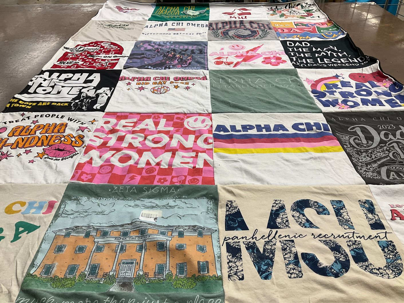 T-shirt quilt from michigan state university by Reese from MO