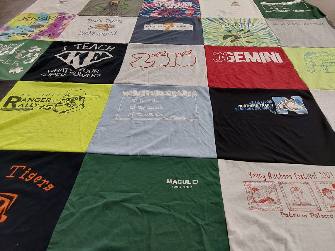 T-shirt quilt featuring tigers by Christen from MI