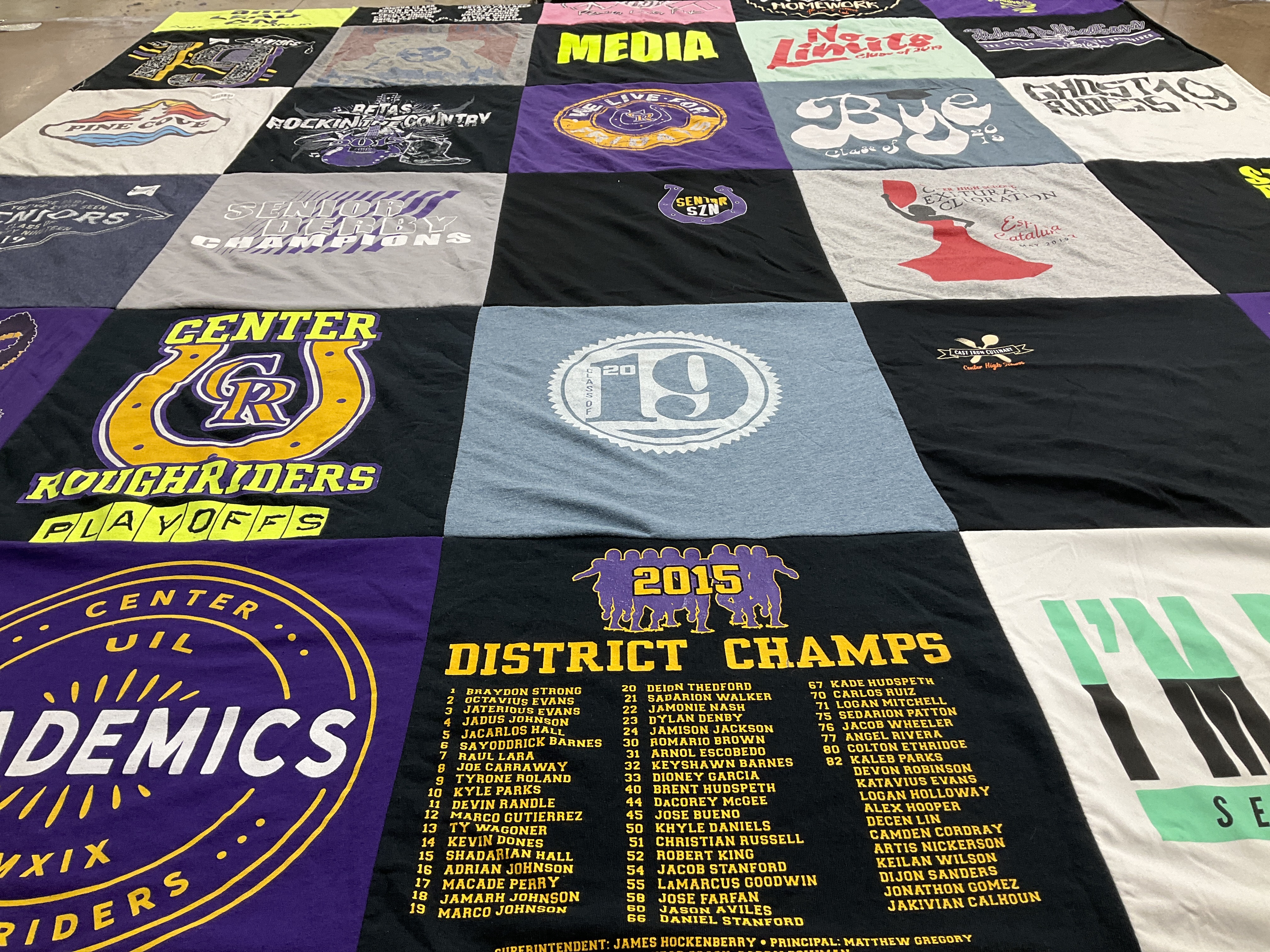 T-shirt quilt featuring roughriders by Susan from TX