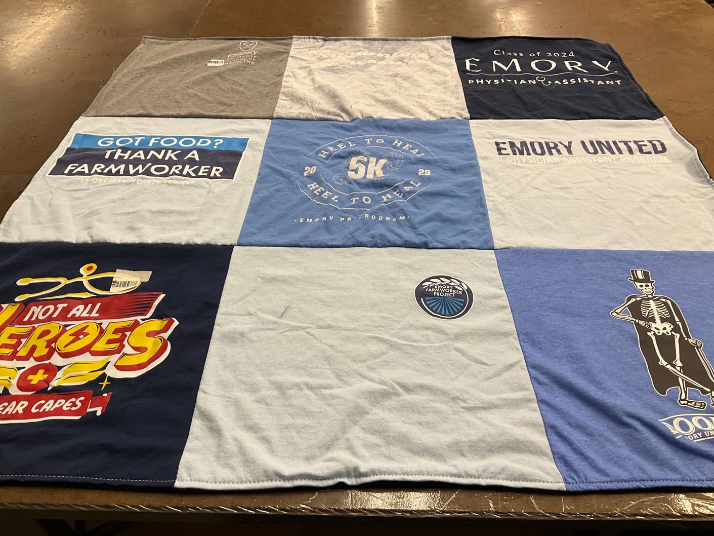 T-shirt quilt from emory university by Amy from MD