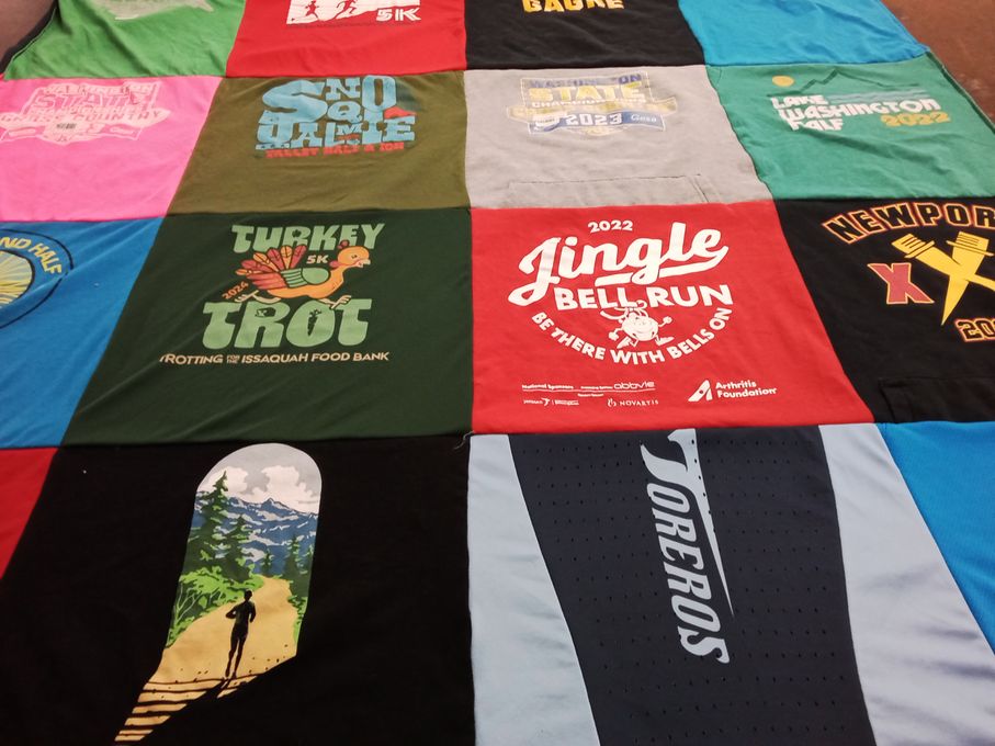 T-shirt quilt from university of san diego by Cathy from WA
