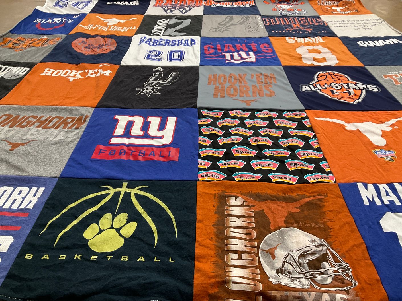 T-shirt quilt featuring new york giants by Jennifer from GA