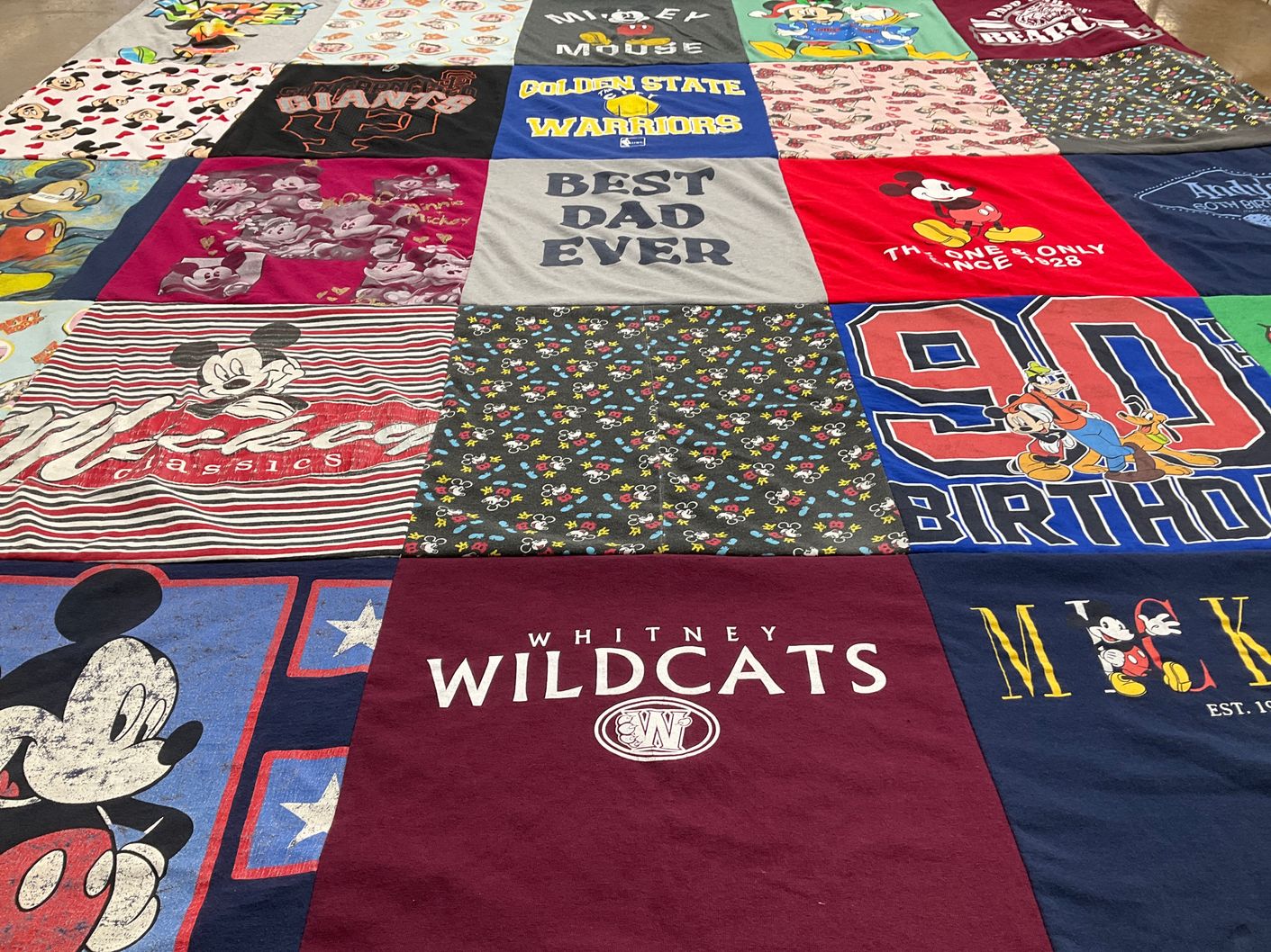 T-shirt quilt featuring golden state warriors by Patrick from CA