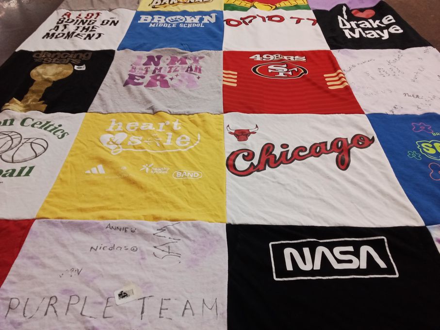 T-shirt quilt featuring boston celtics, san francisco 49ers by Aliza from MA