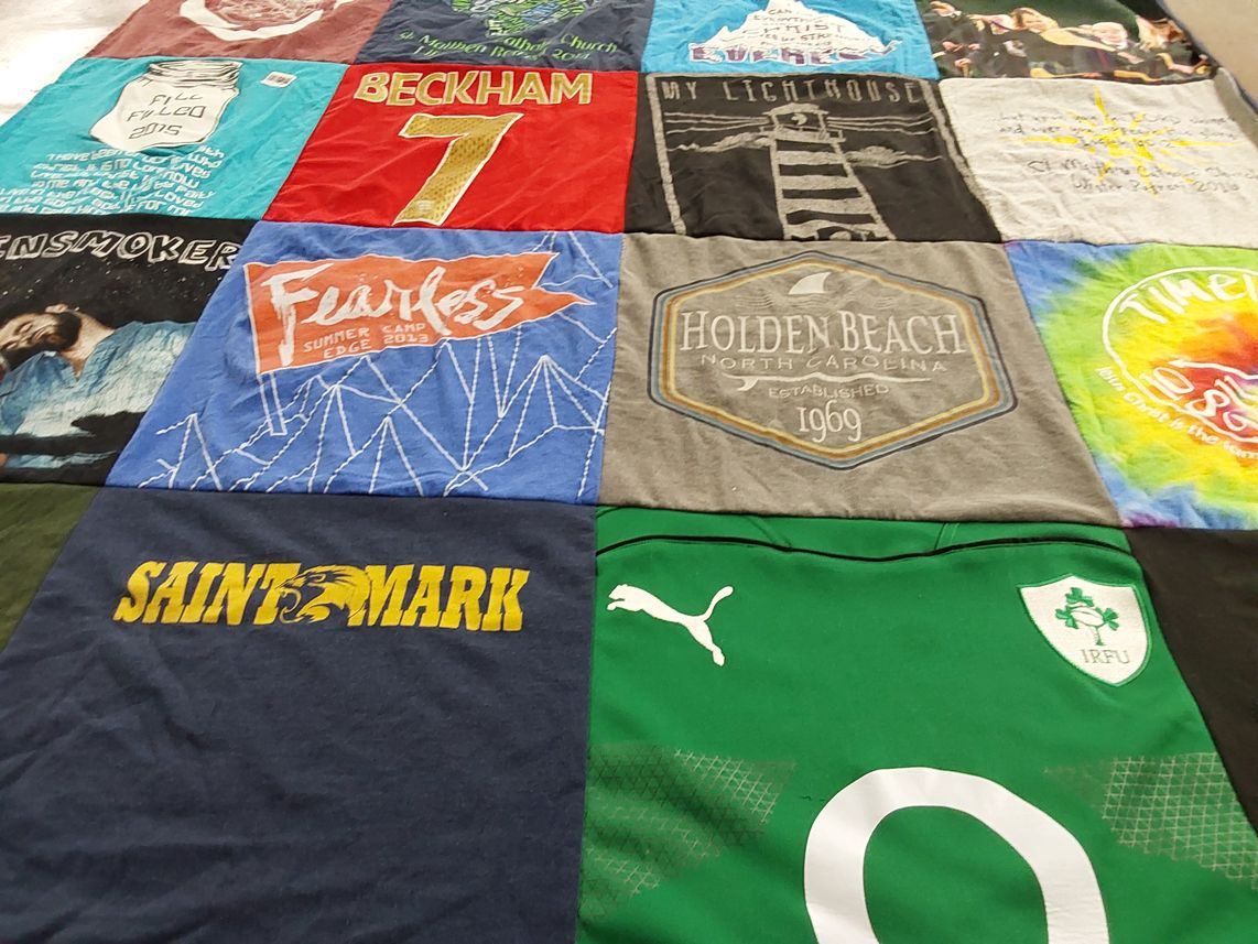 T-shirt quilt featuring irfu by Susan from NC