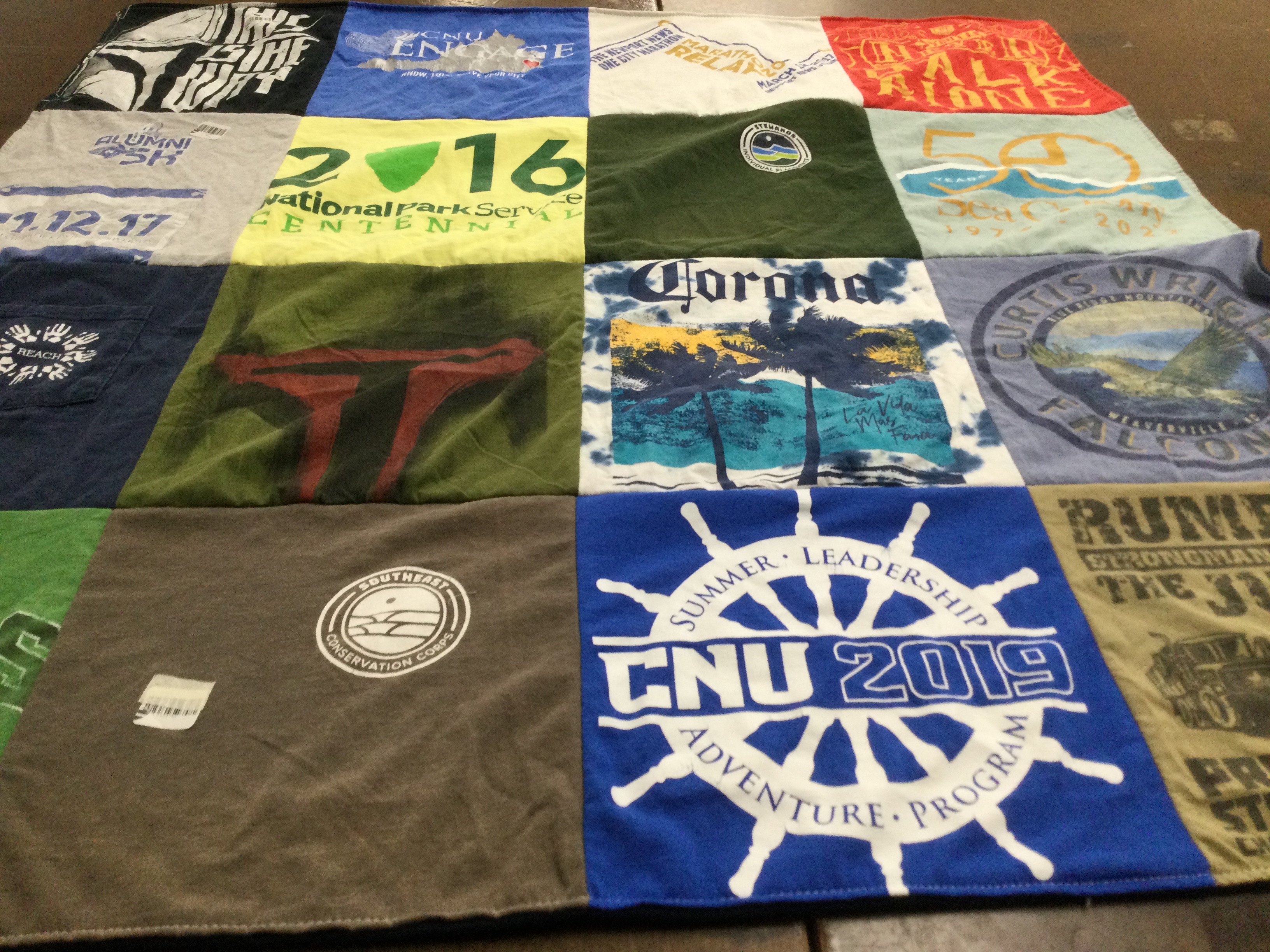 T-shirt quilt from christopher newport university by Jack from VA