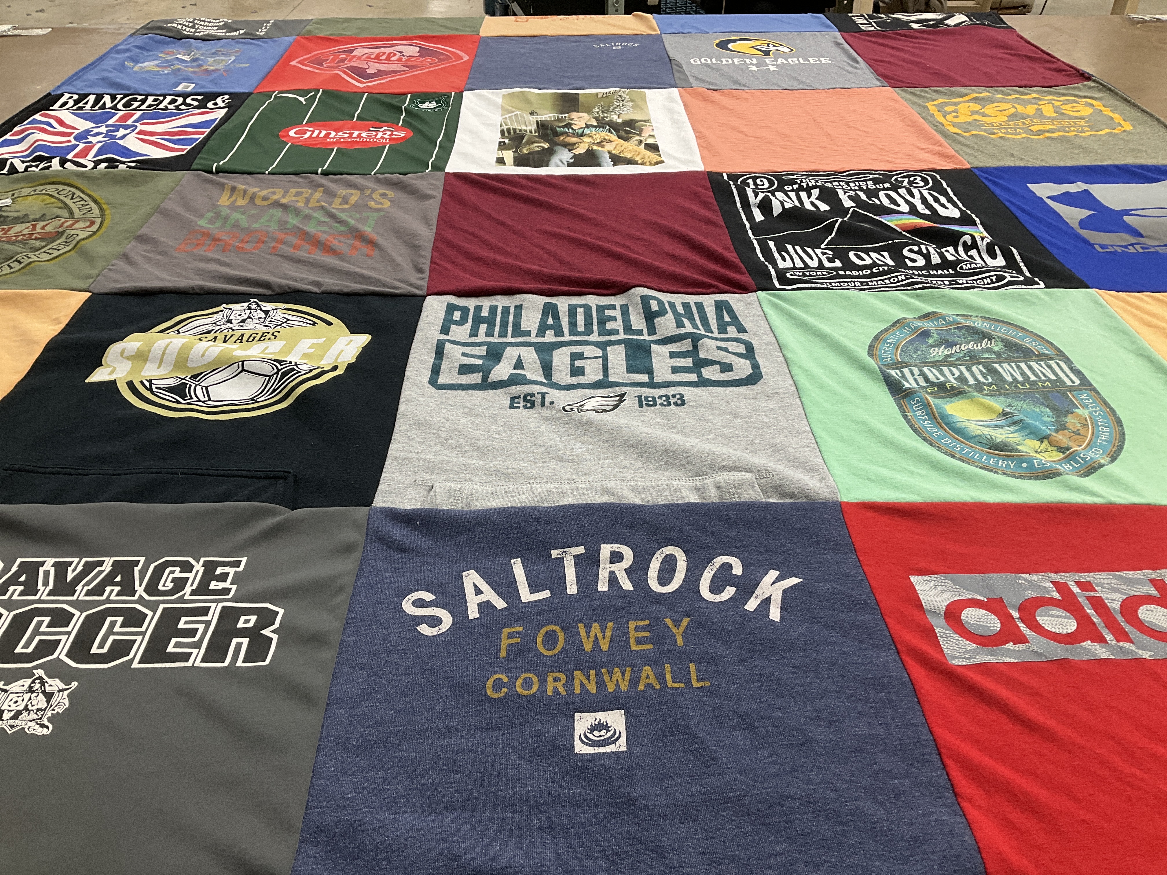 T-shirt quilt featuring philadelphia eagles by Debra from MO