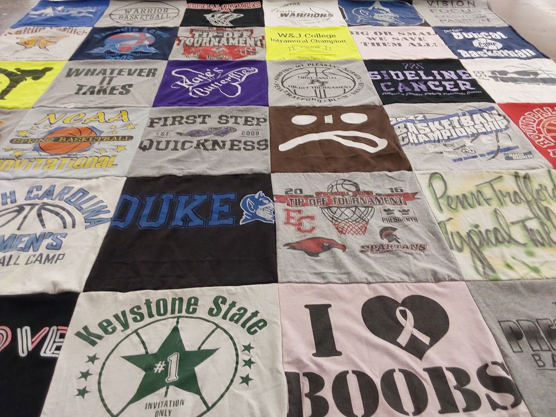 T-shirt quilt featuring east coach spartan athletics by Lisa from PA