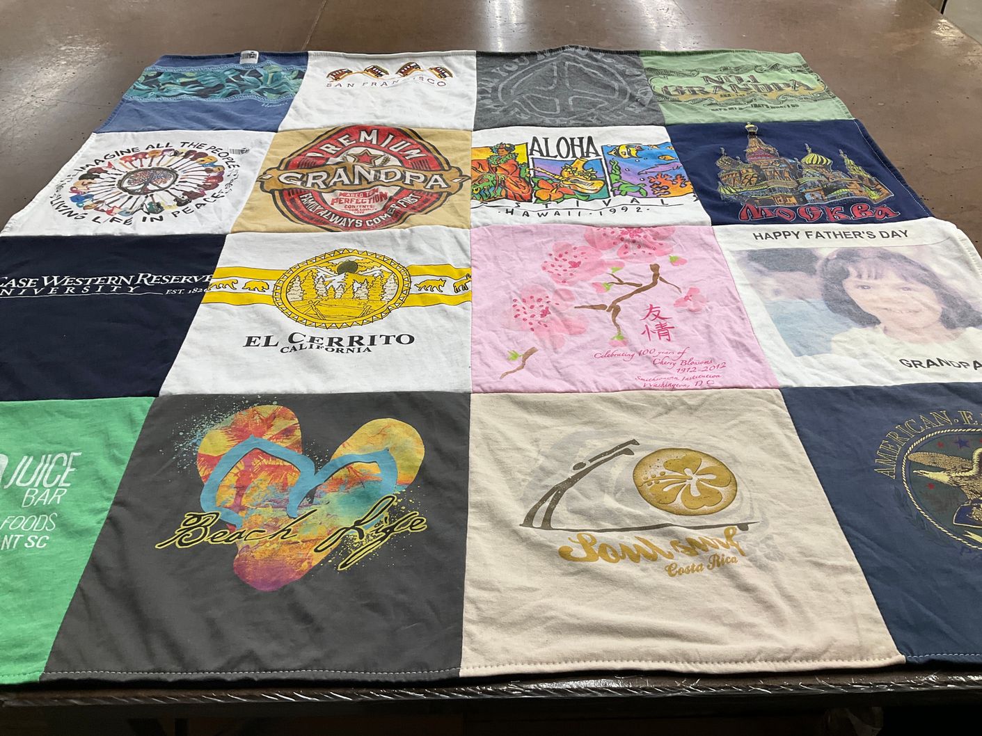 T-shirt quilt from case western reserve university by Vicky from AZ