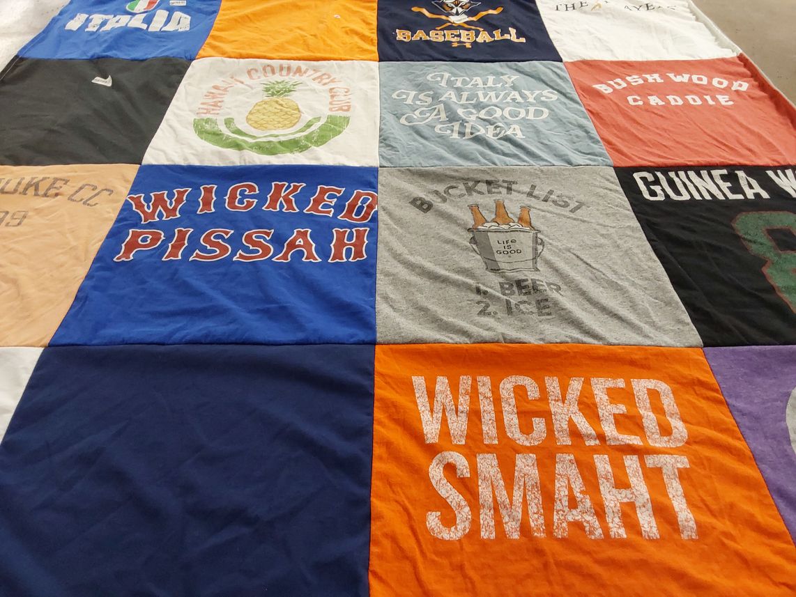 T-shirt quilt from duke college by Matt from VA