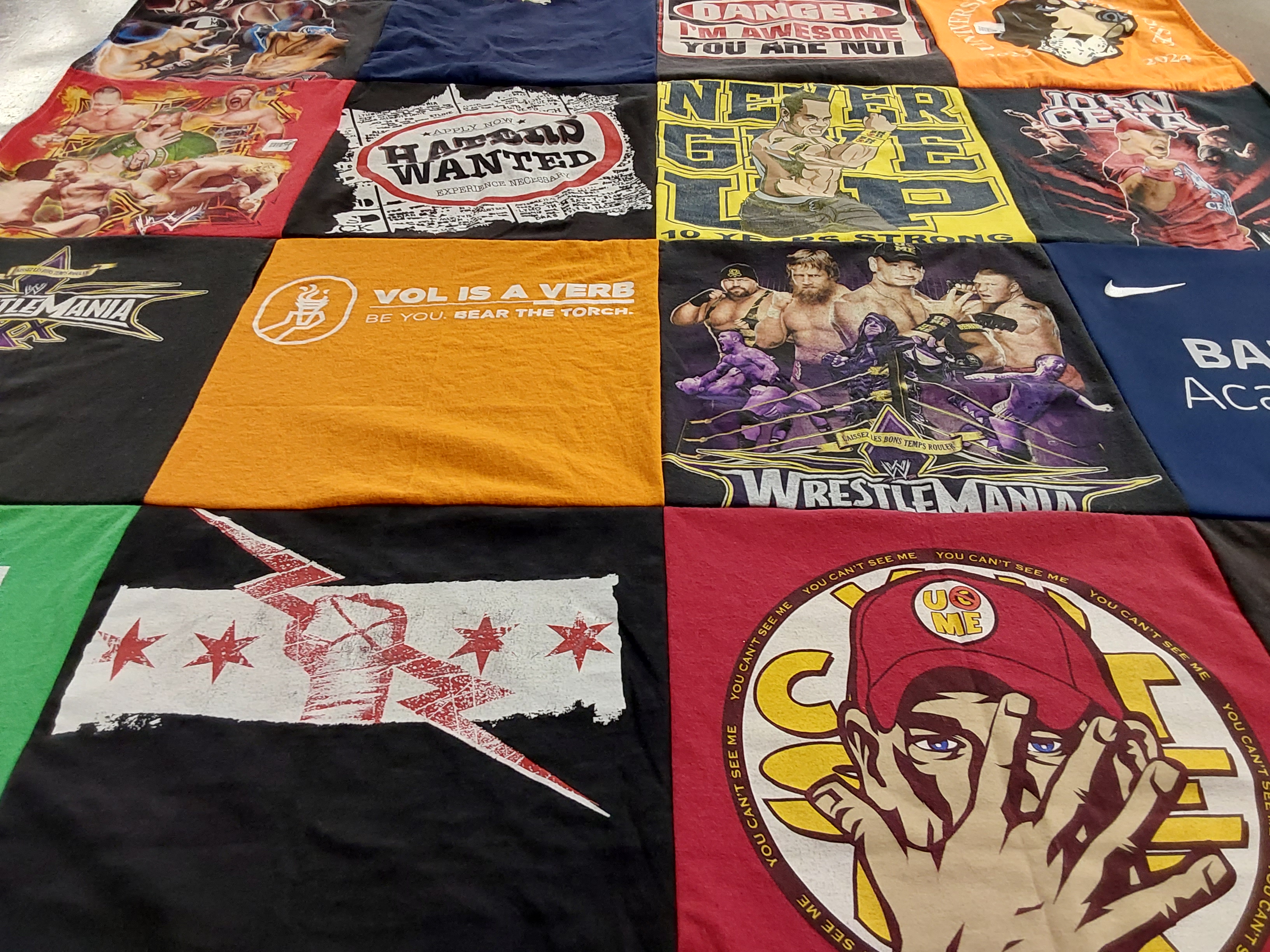 T-shirt quilt from university of tennessee by Jennifer from TN