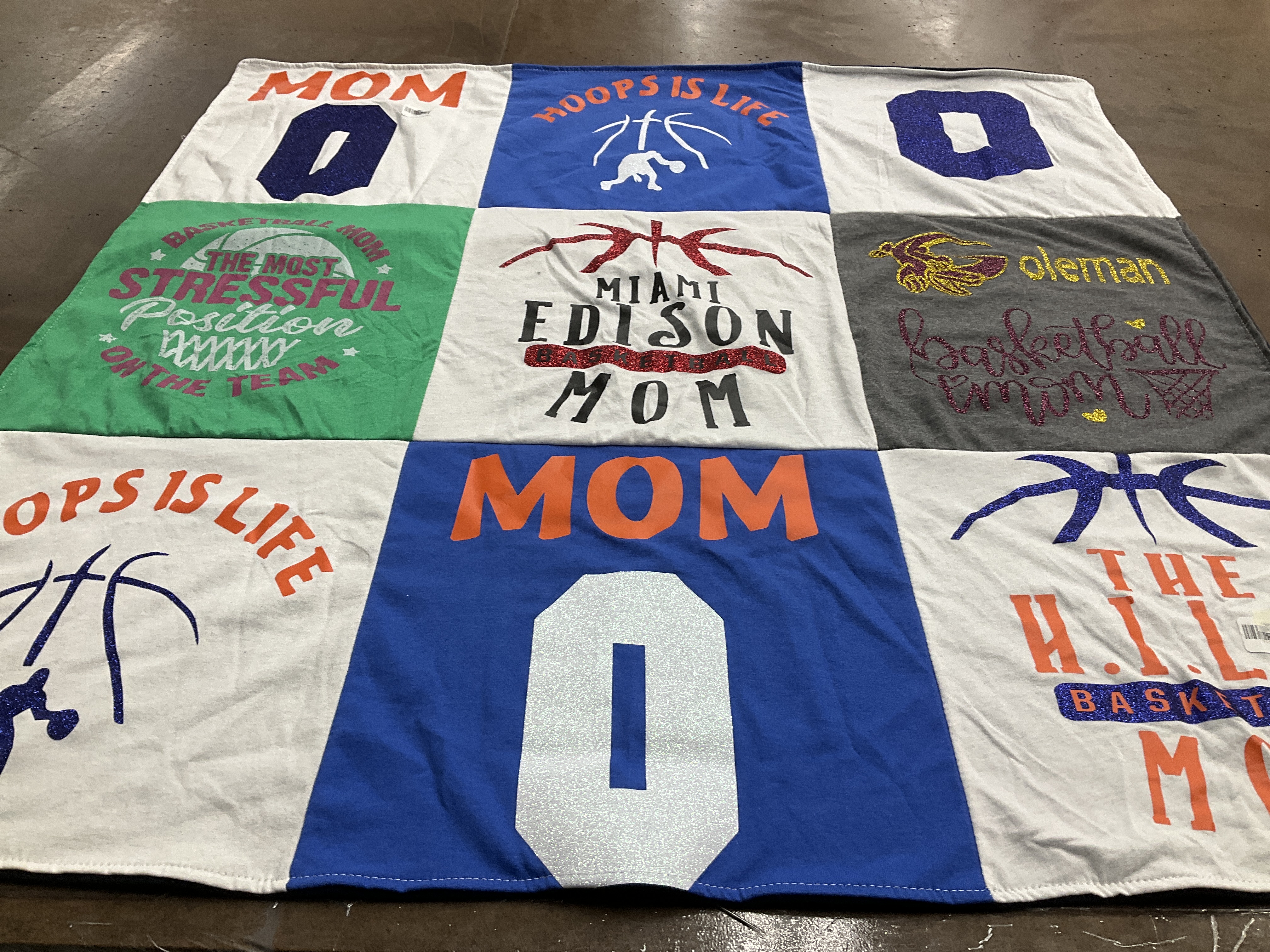 T-shirt quilt from miami edison high school by Lakisha from FL