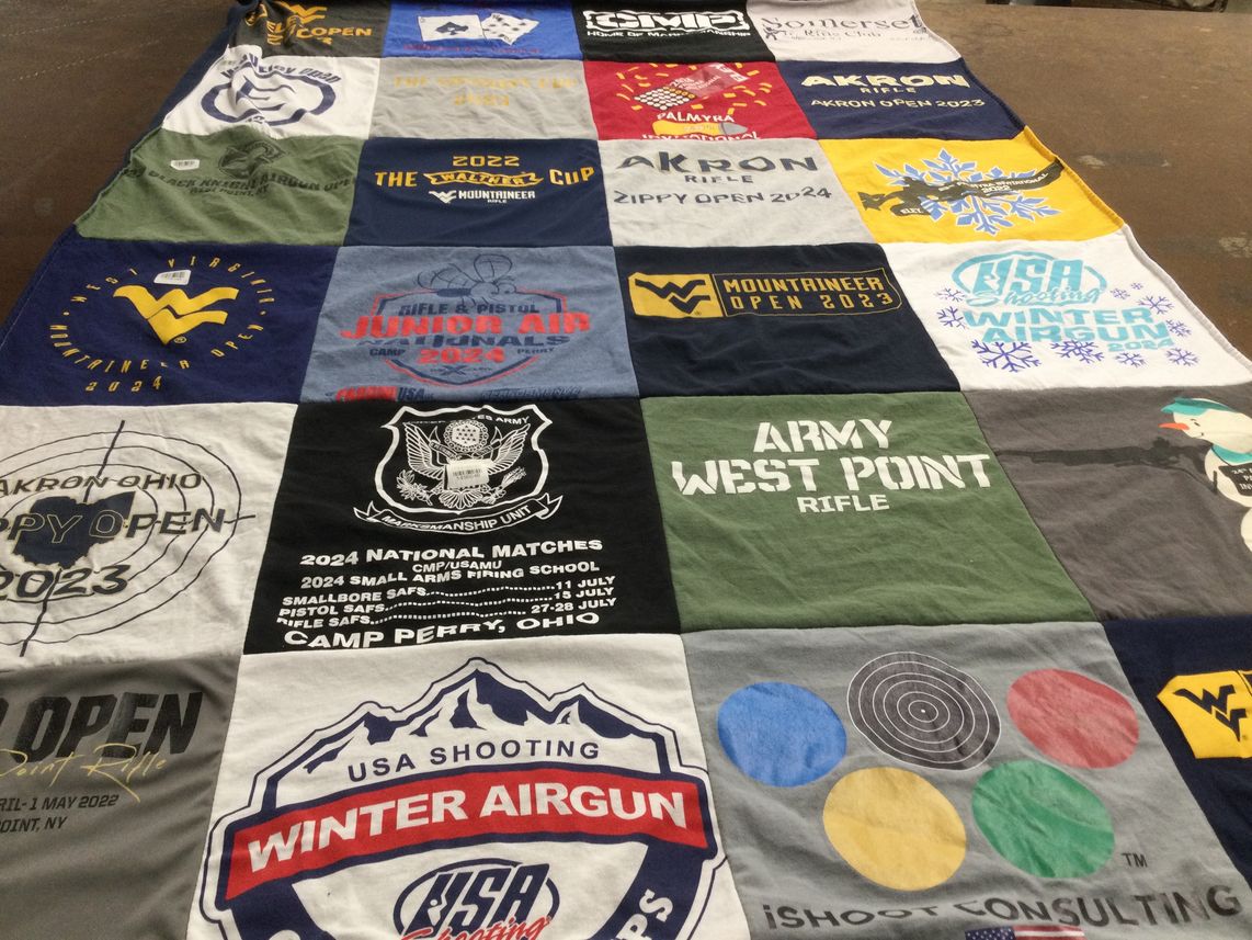 T-shirt quilt featuring west point rifle team by James from NJ