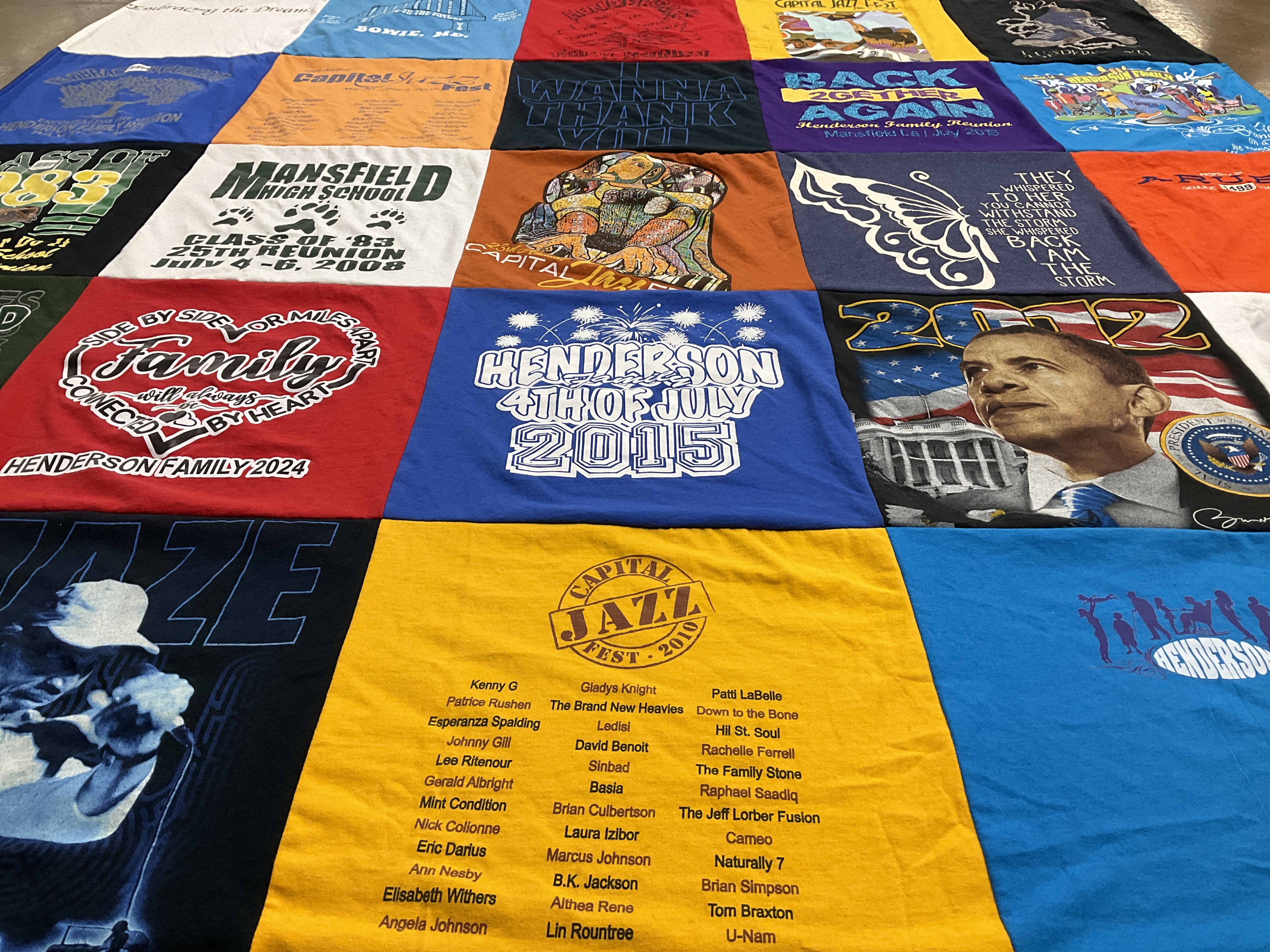 T-shirt quilt from mansfield high school by Tina from MD