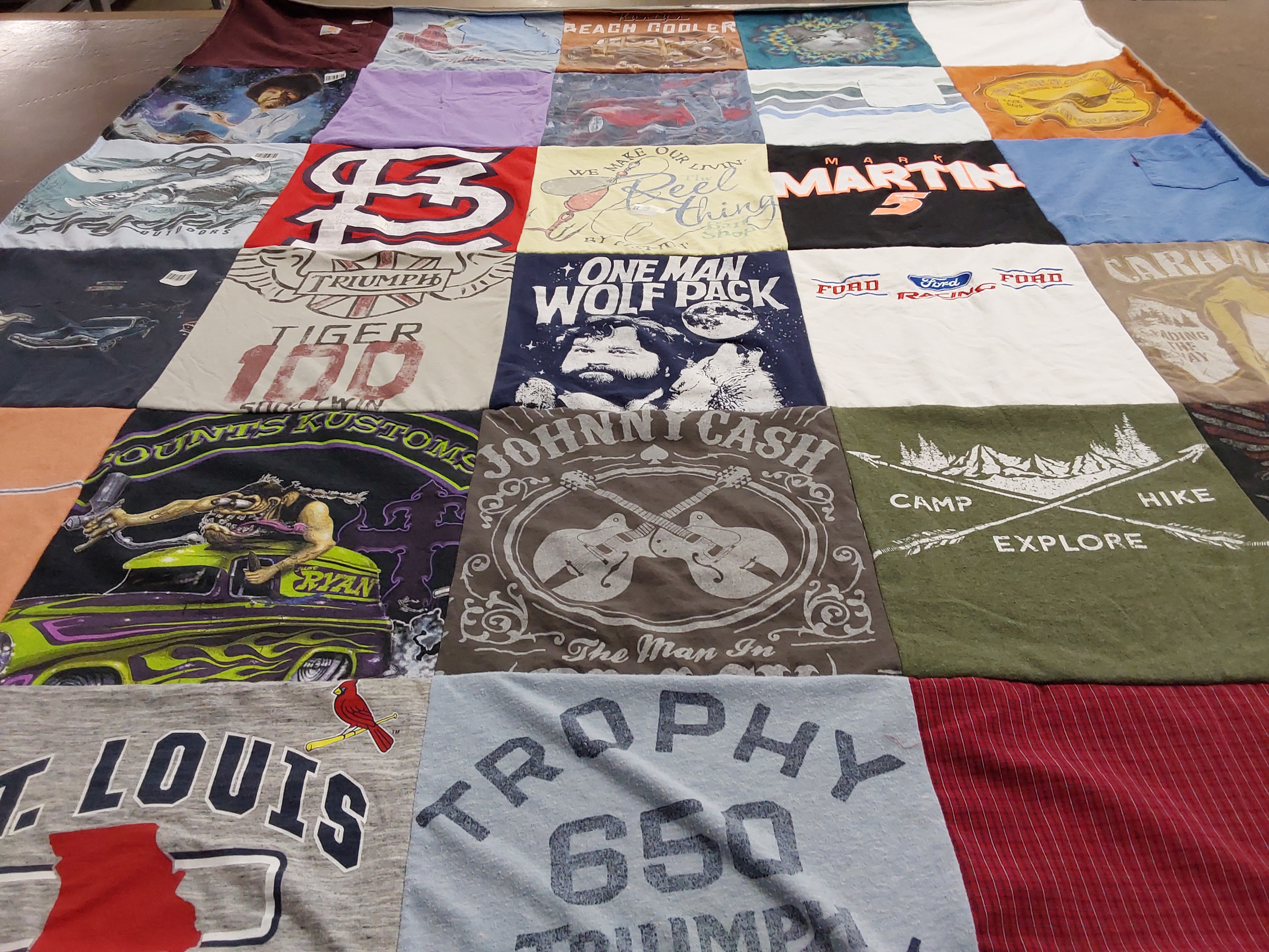T-shirt quilt featuring st. louis cardinals by Kendra from MO