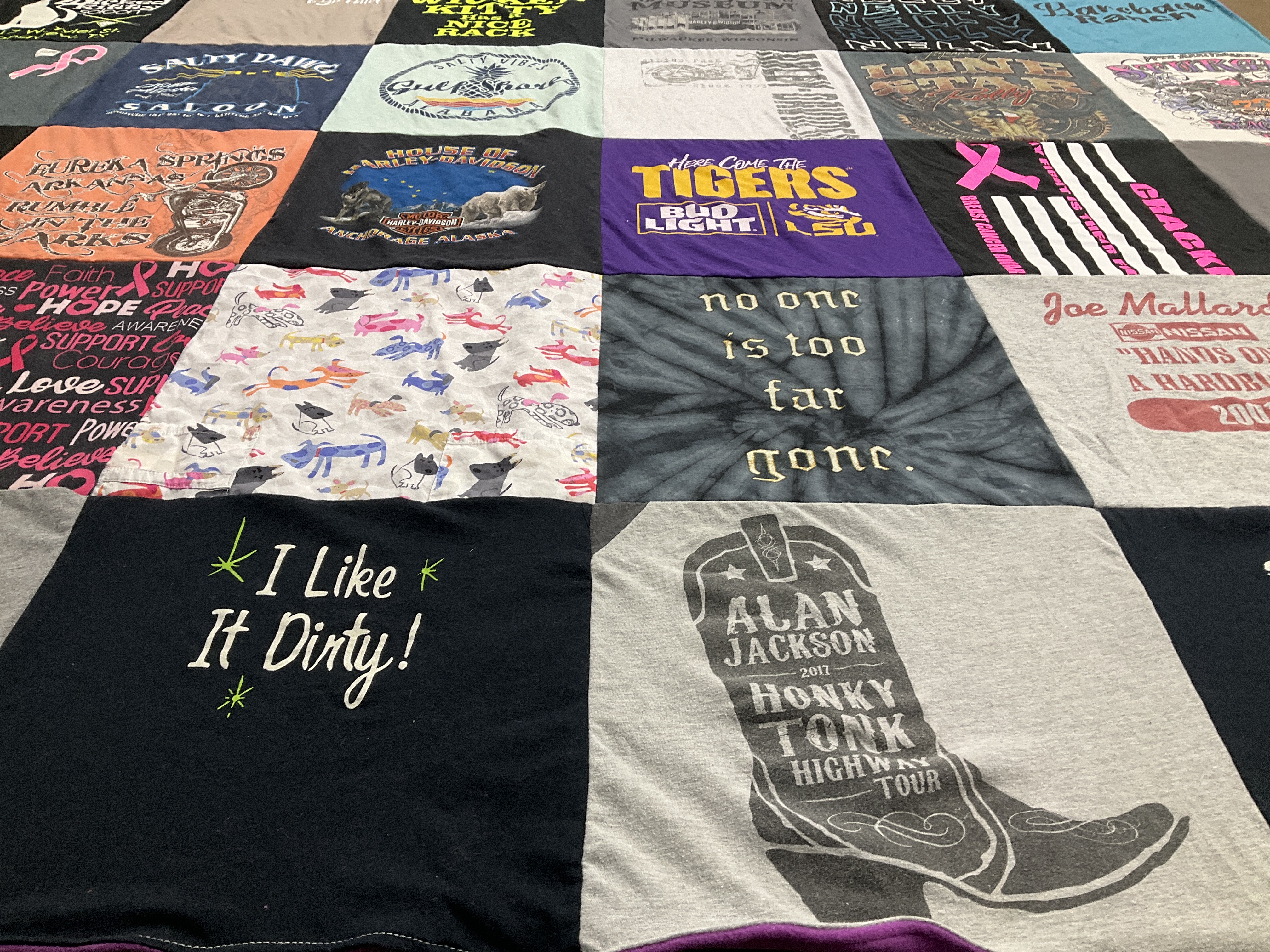 T-shirt quilt featuring lsu tigers by Larry from TX