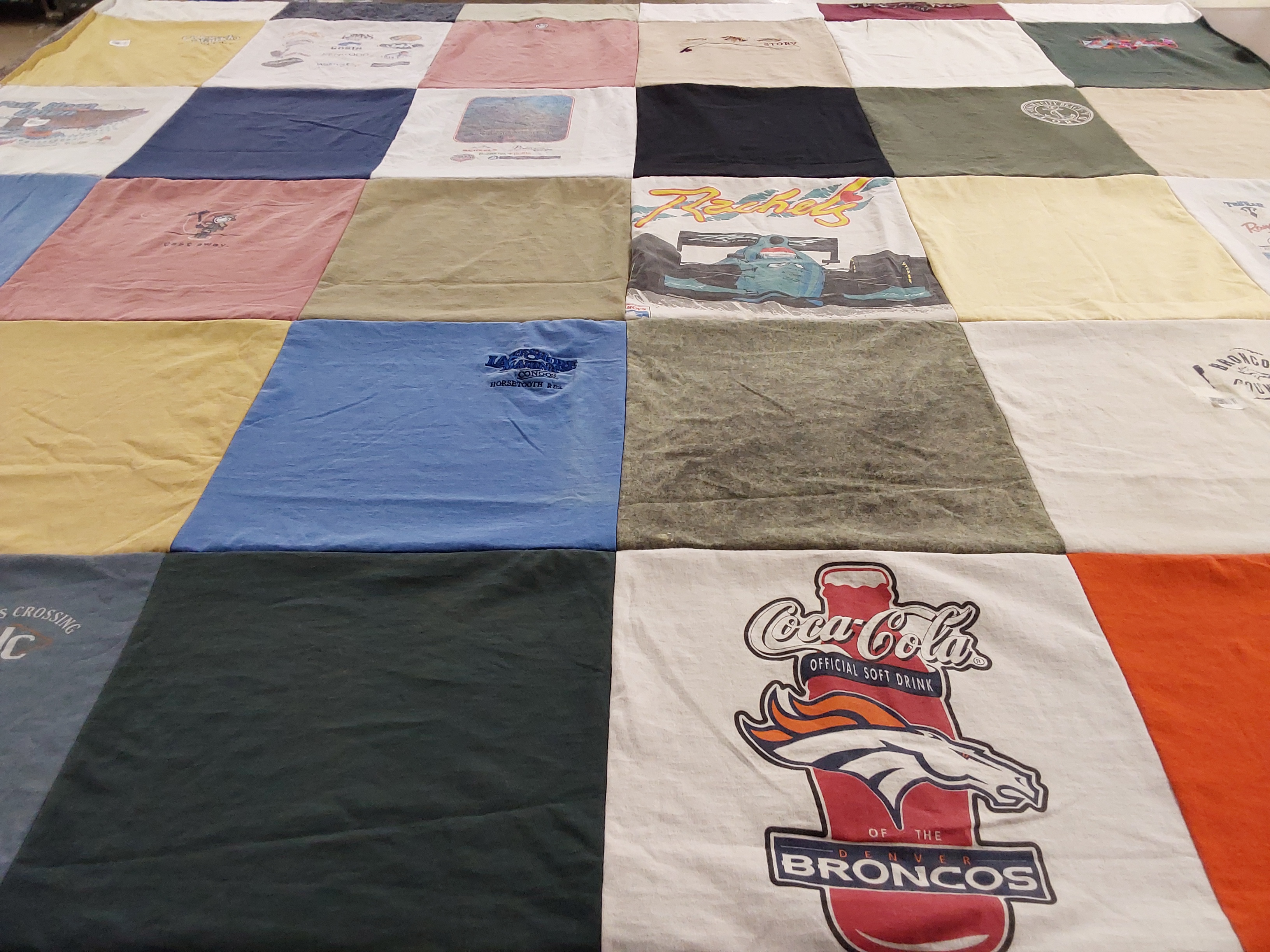 T-shirt quilt featuring denver broncos by Lori from CO
