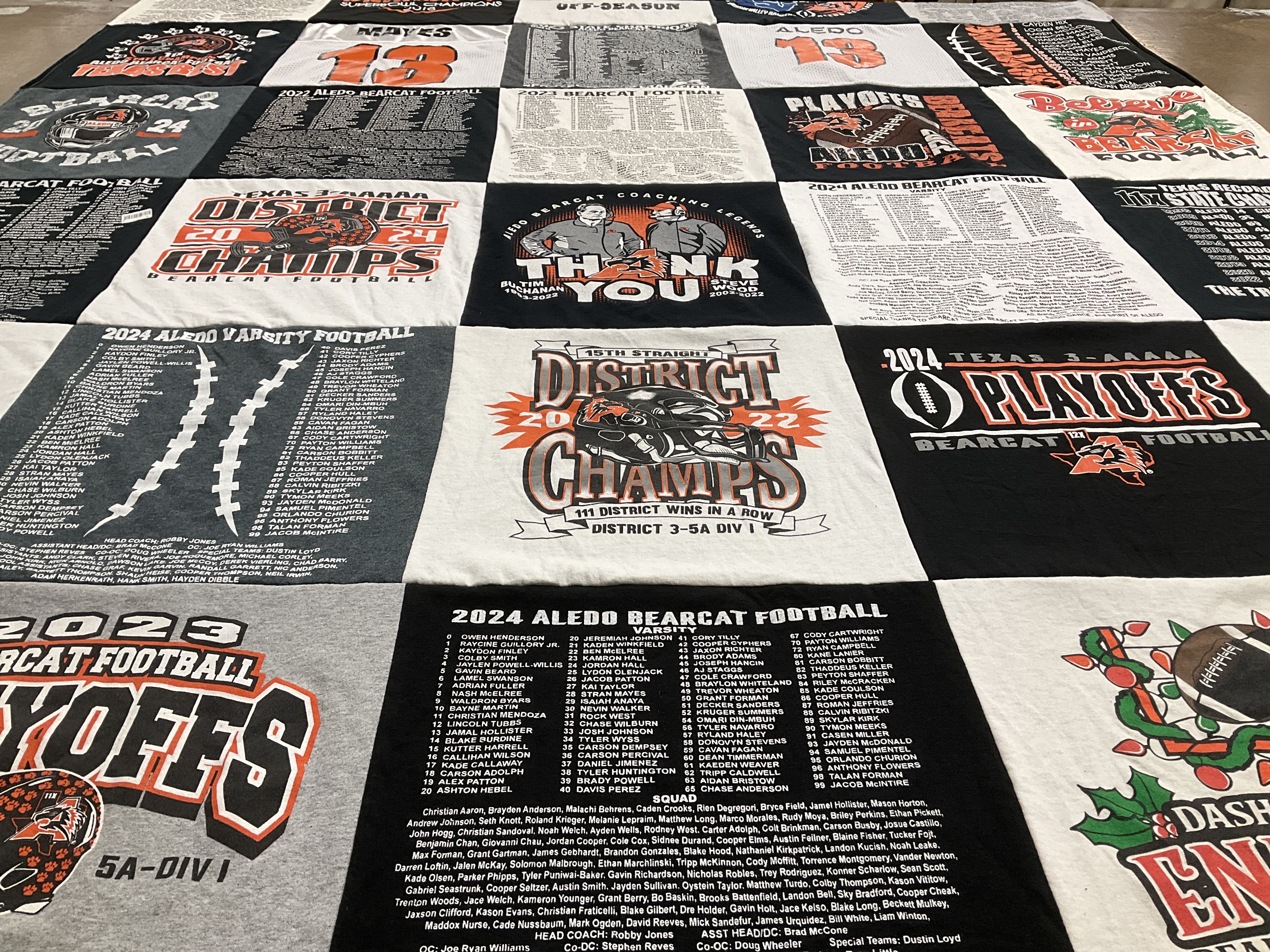 T-shirt quilt featuring aledo bearcats football by Lisa from TX