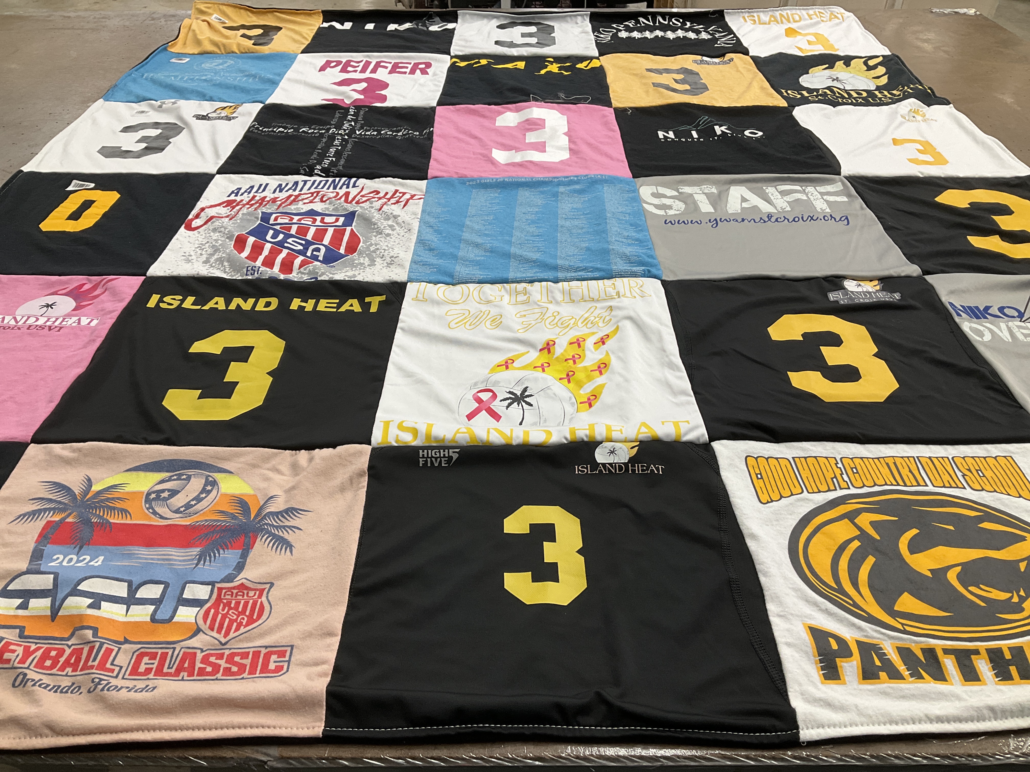 T-shirt quilt featuring island heat by Arline from VI