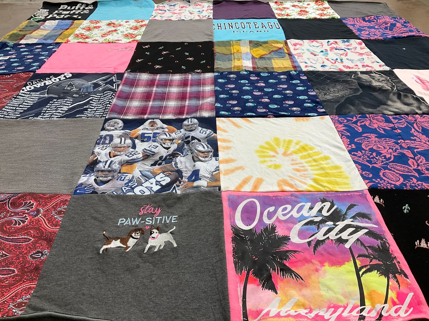 T-shirt quilt featuring dallas cowboys by Shannon from MD