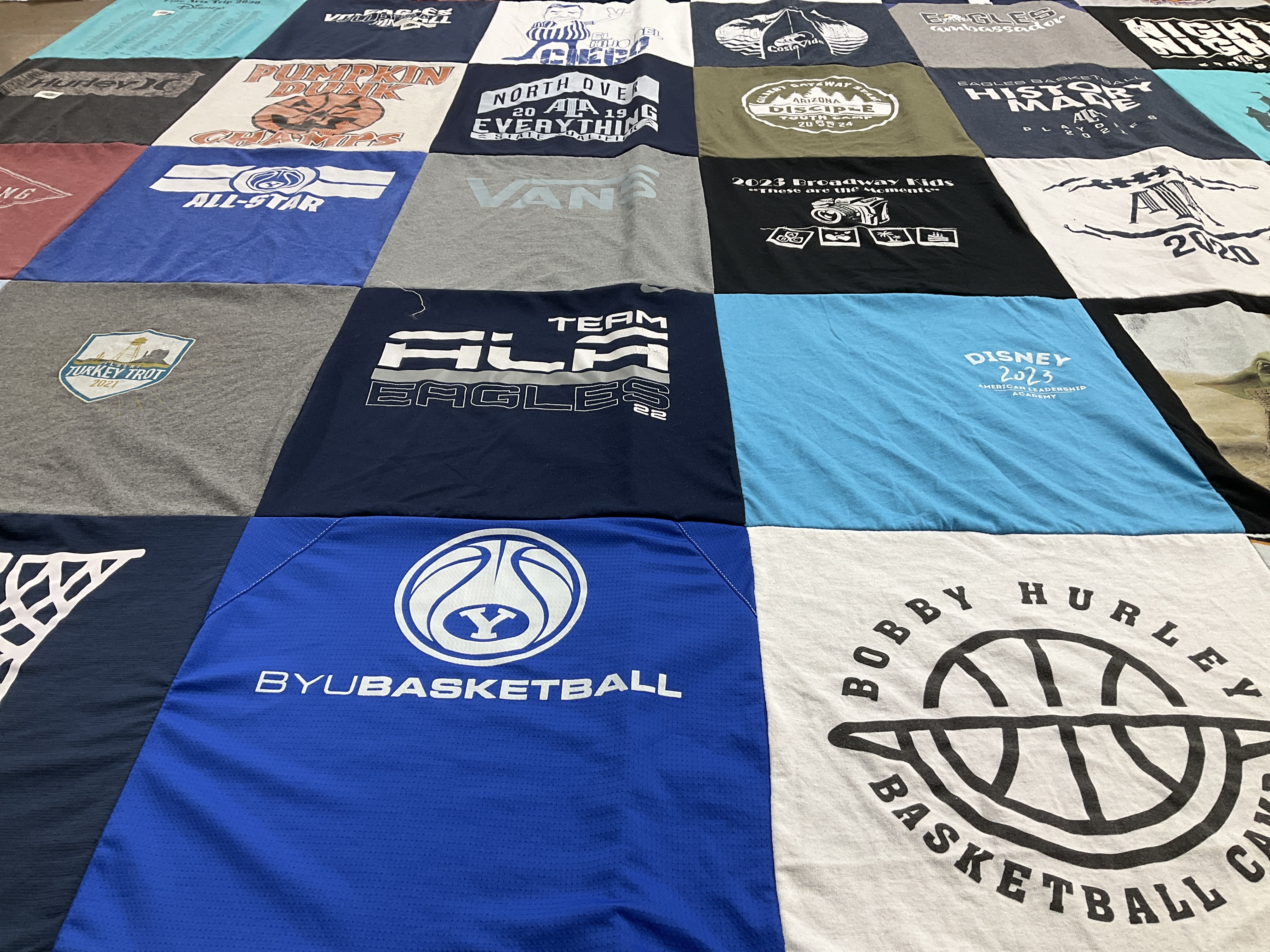 T-shirt quilt featuring byu basketball by Bethany from AZ