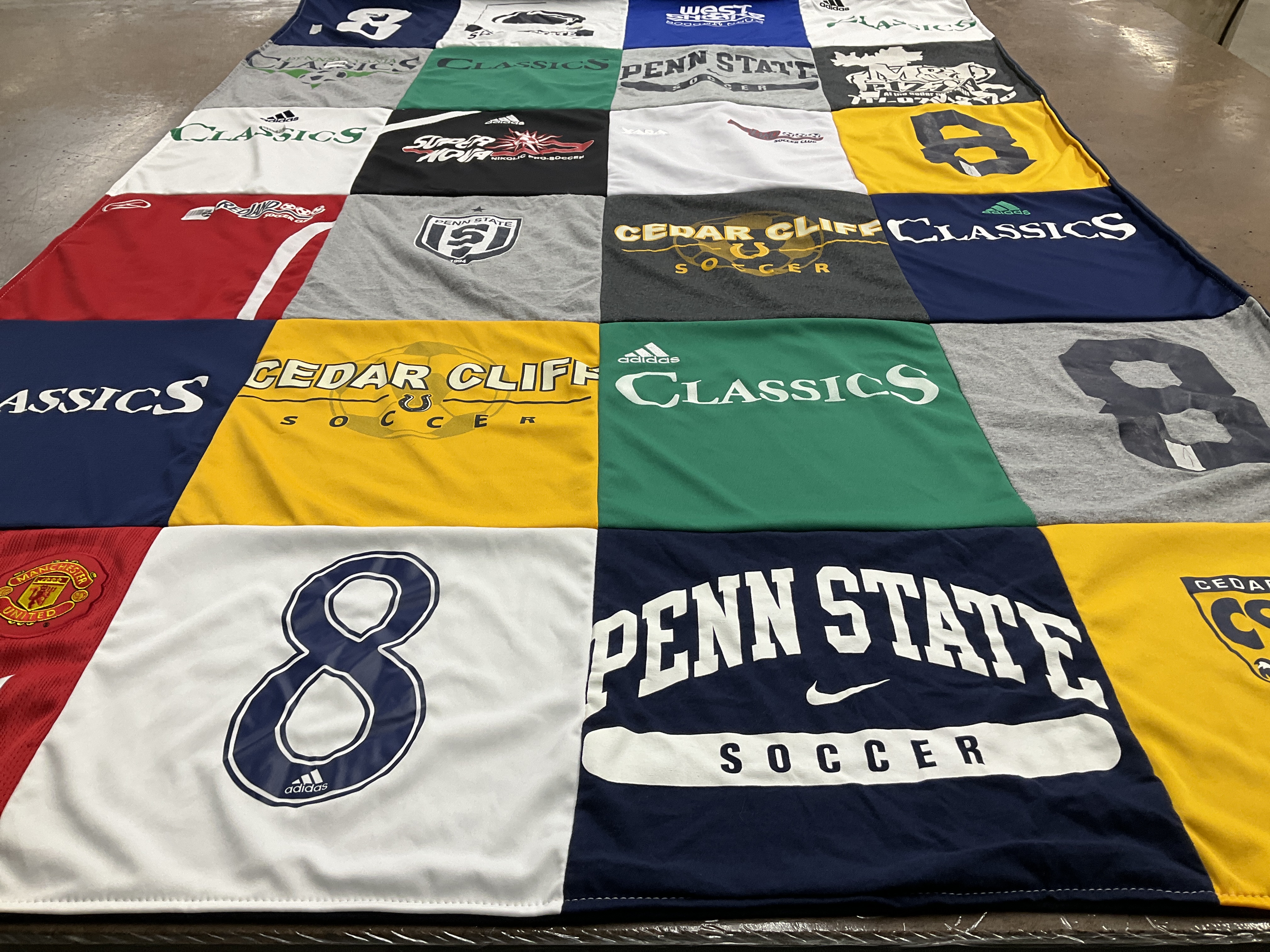 T-shirt quilt featuring cedar cliff soccer by Carol from PA