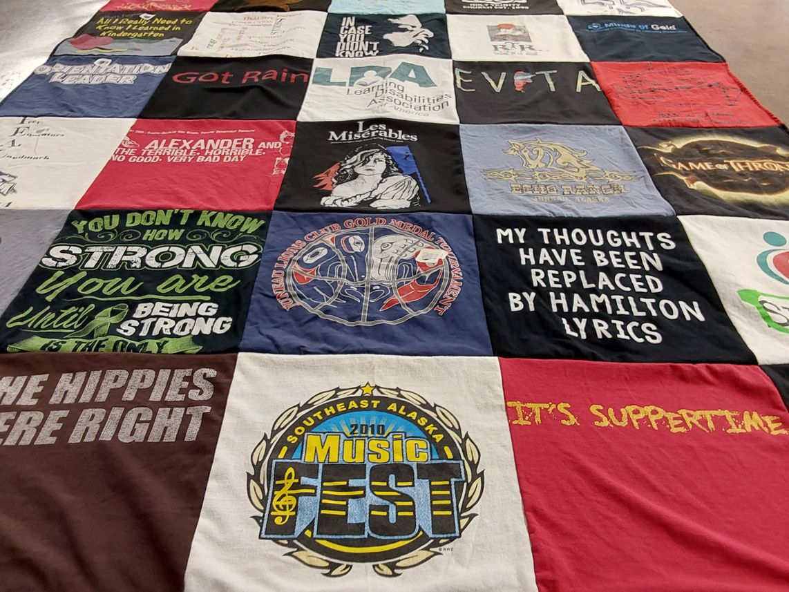 T-shirt quilt from university of alaska by Alison from AK