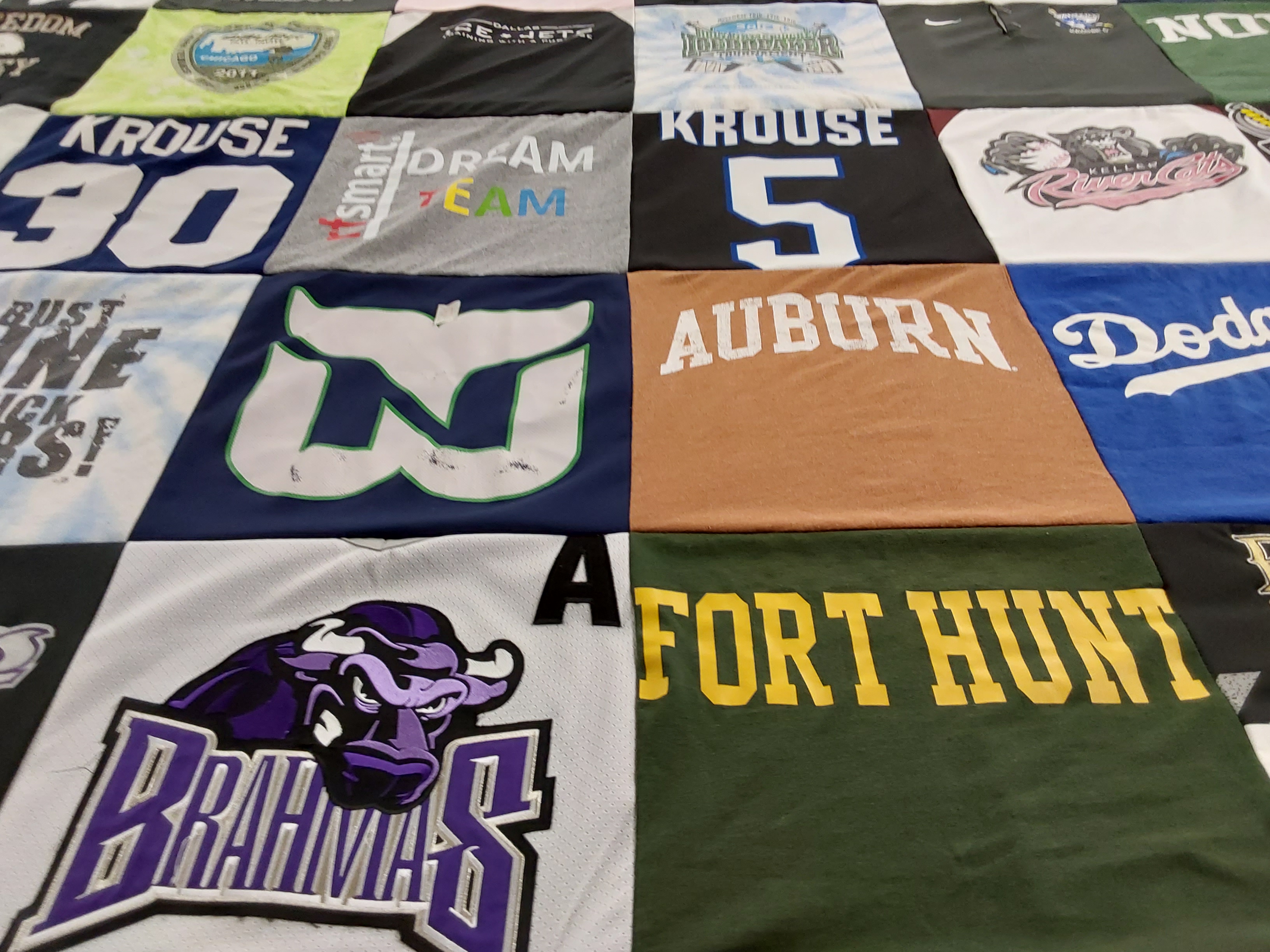 T-shirt quilt featuring brahmas by Beth from FL