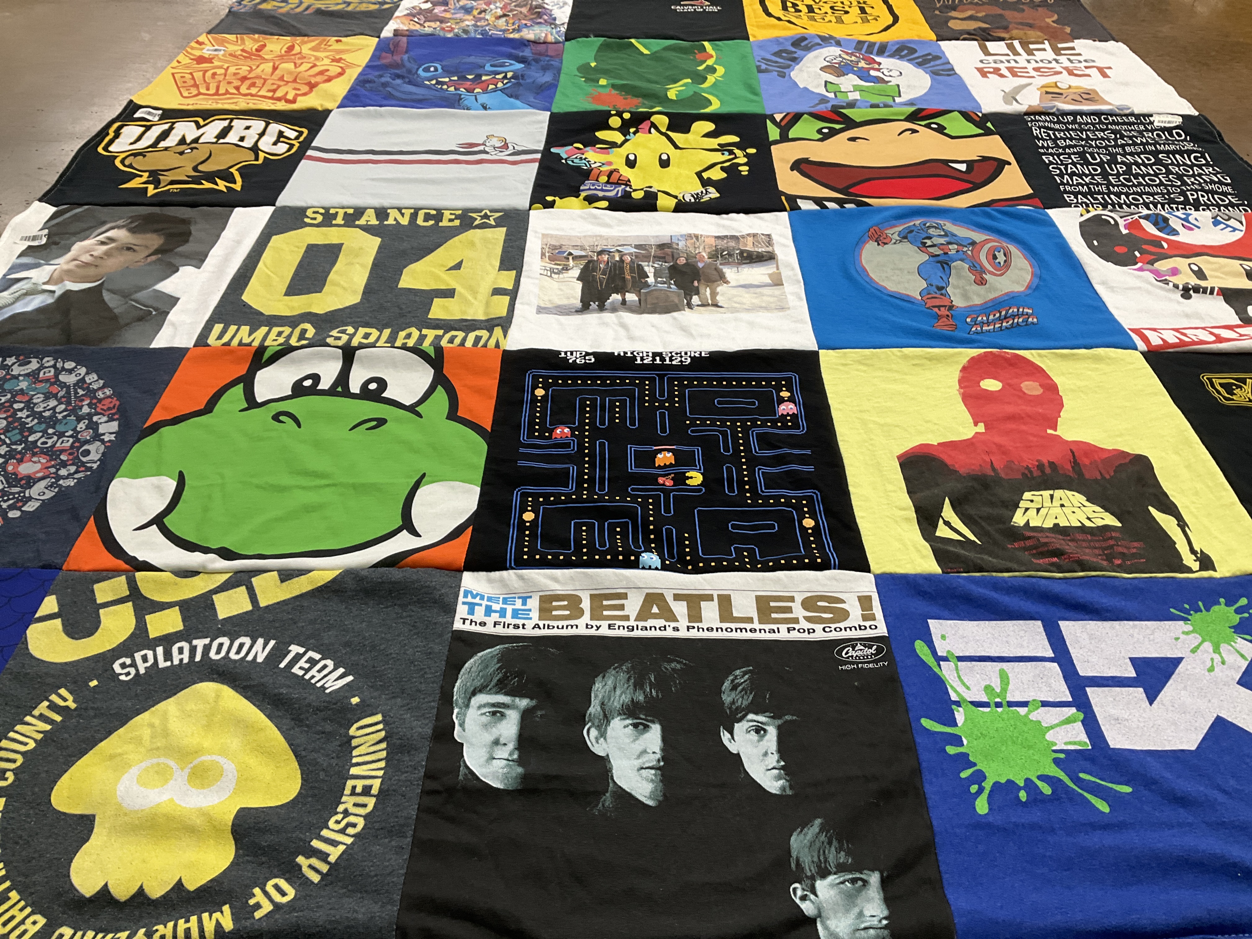 T-shirt quilt featuring splatoon team by Marites from MD