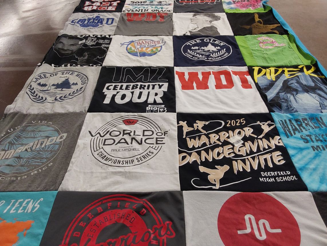 T-shirt quilt from deerfield high school by Lauren from IL