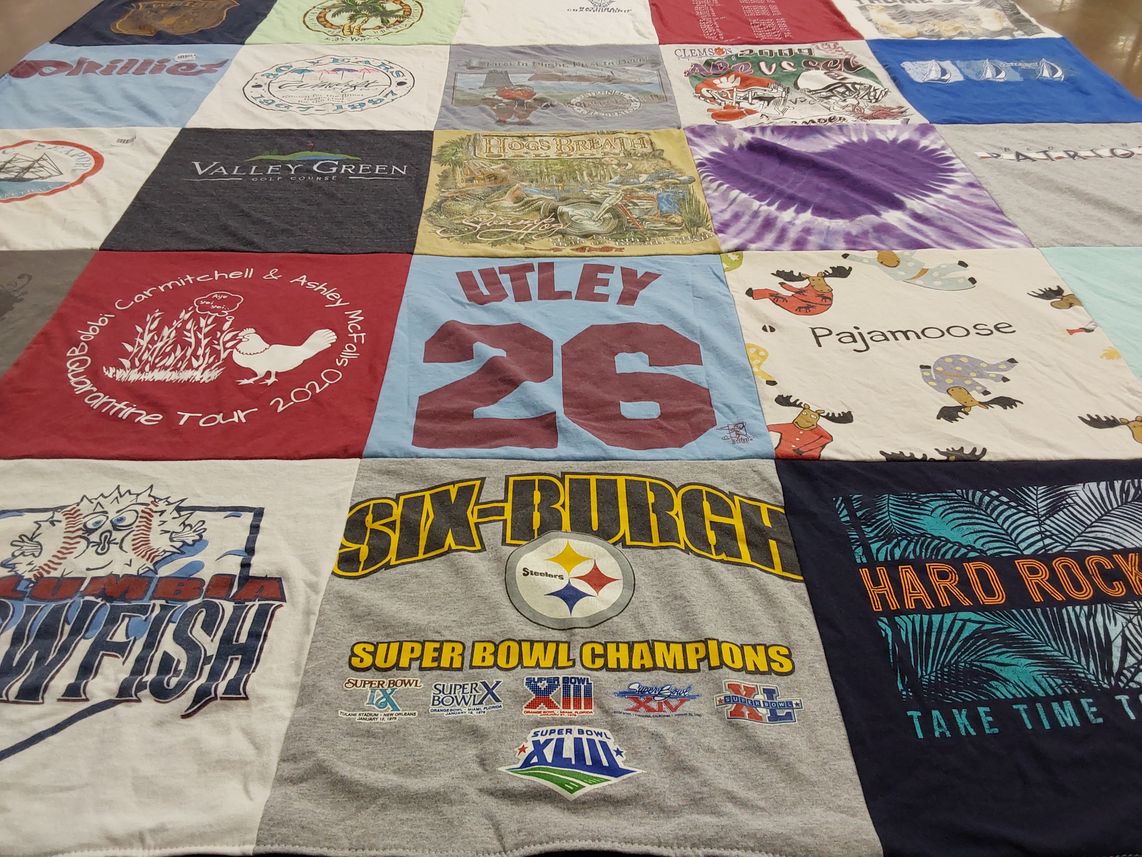 T-shirt quilt featuring pittsburgh steelers by Janice from PA