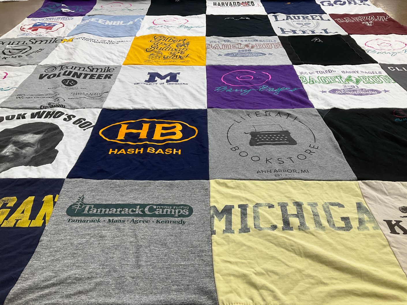 T-shirt quilt from university of michigan by Mindy from OH