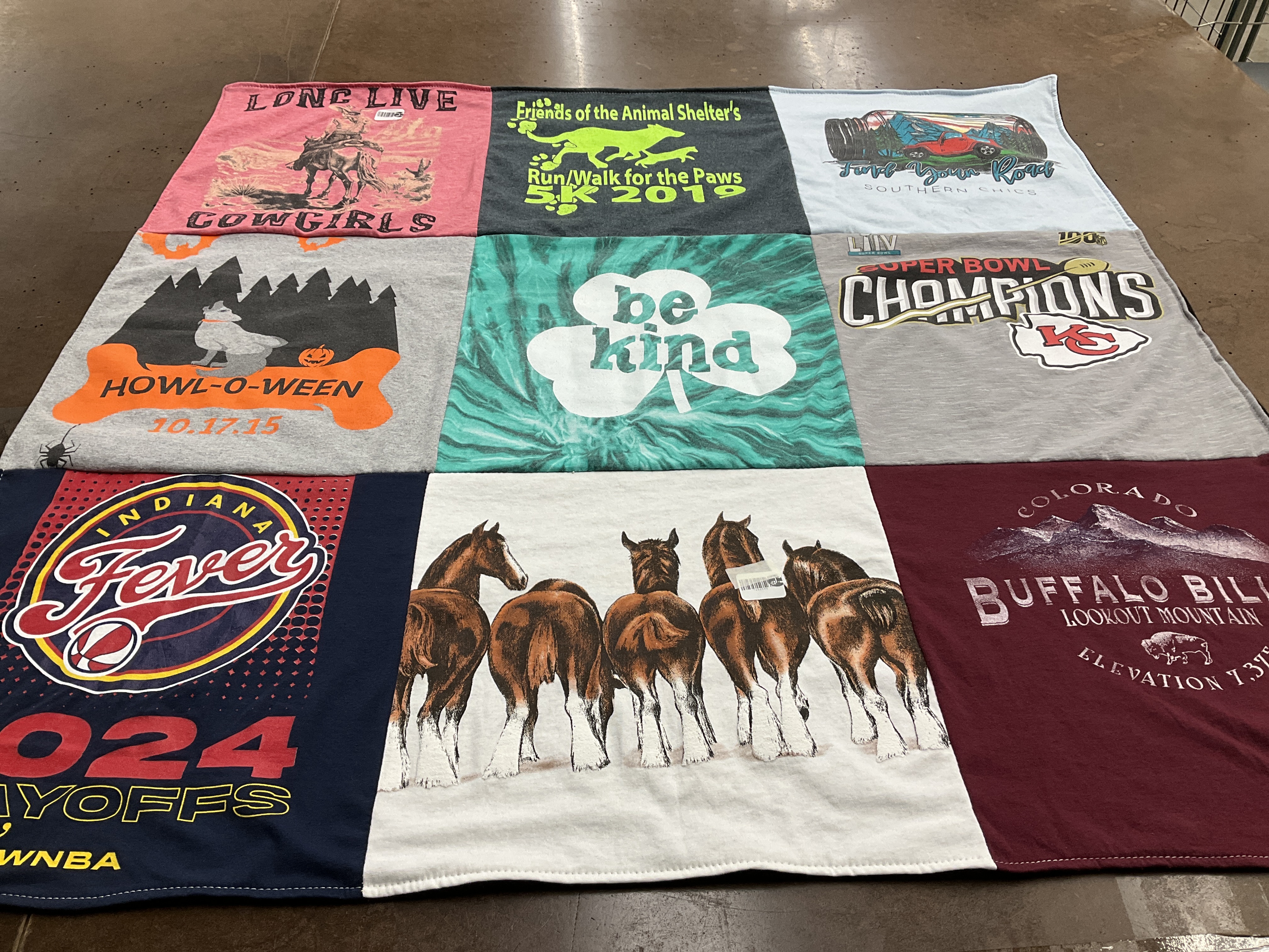 T-shirt quilt featuring indiana fever by Jennifer from MO