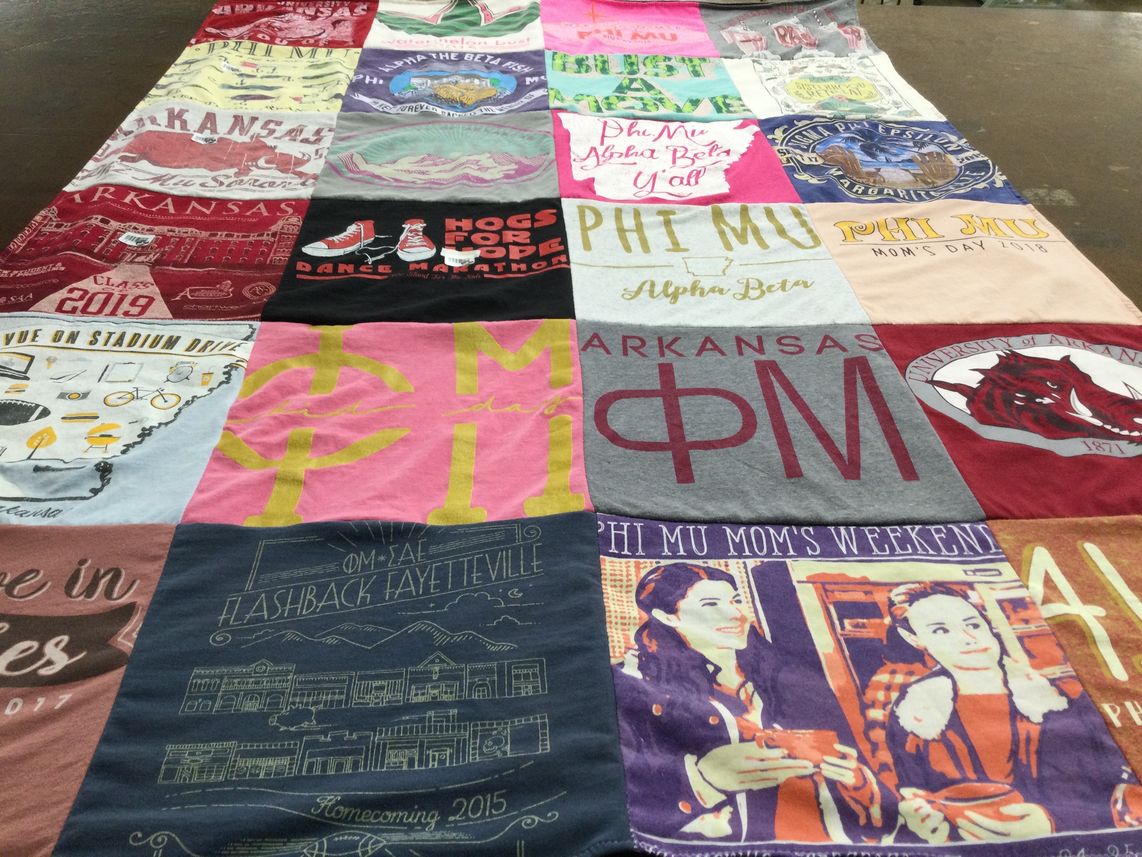 T-shirt quilt from university of arkansas by Lori from TX
