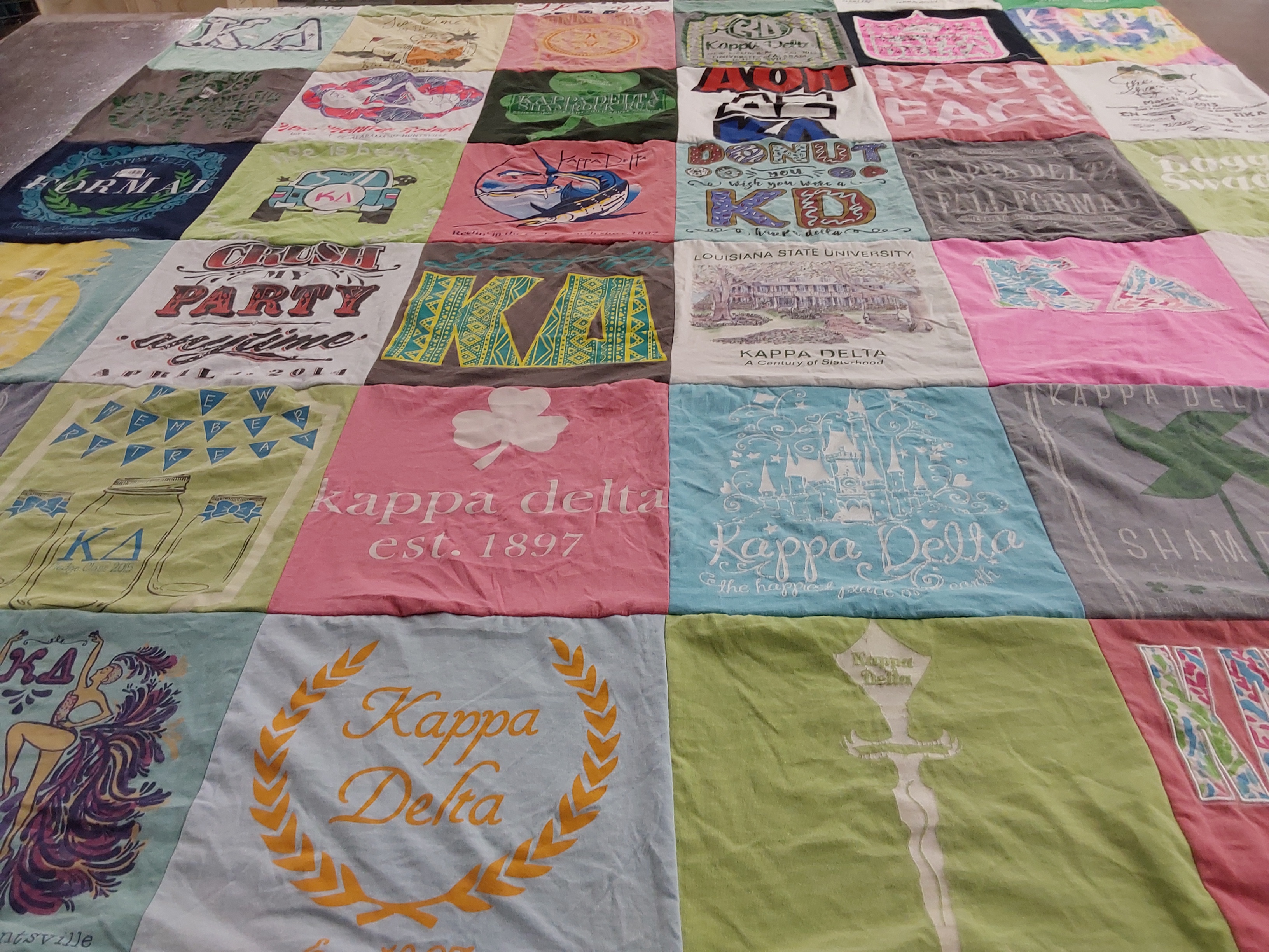 T-shirt quilt from louisiana state university by Madeline from AL