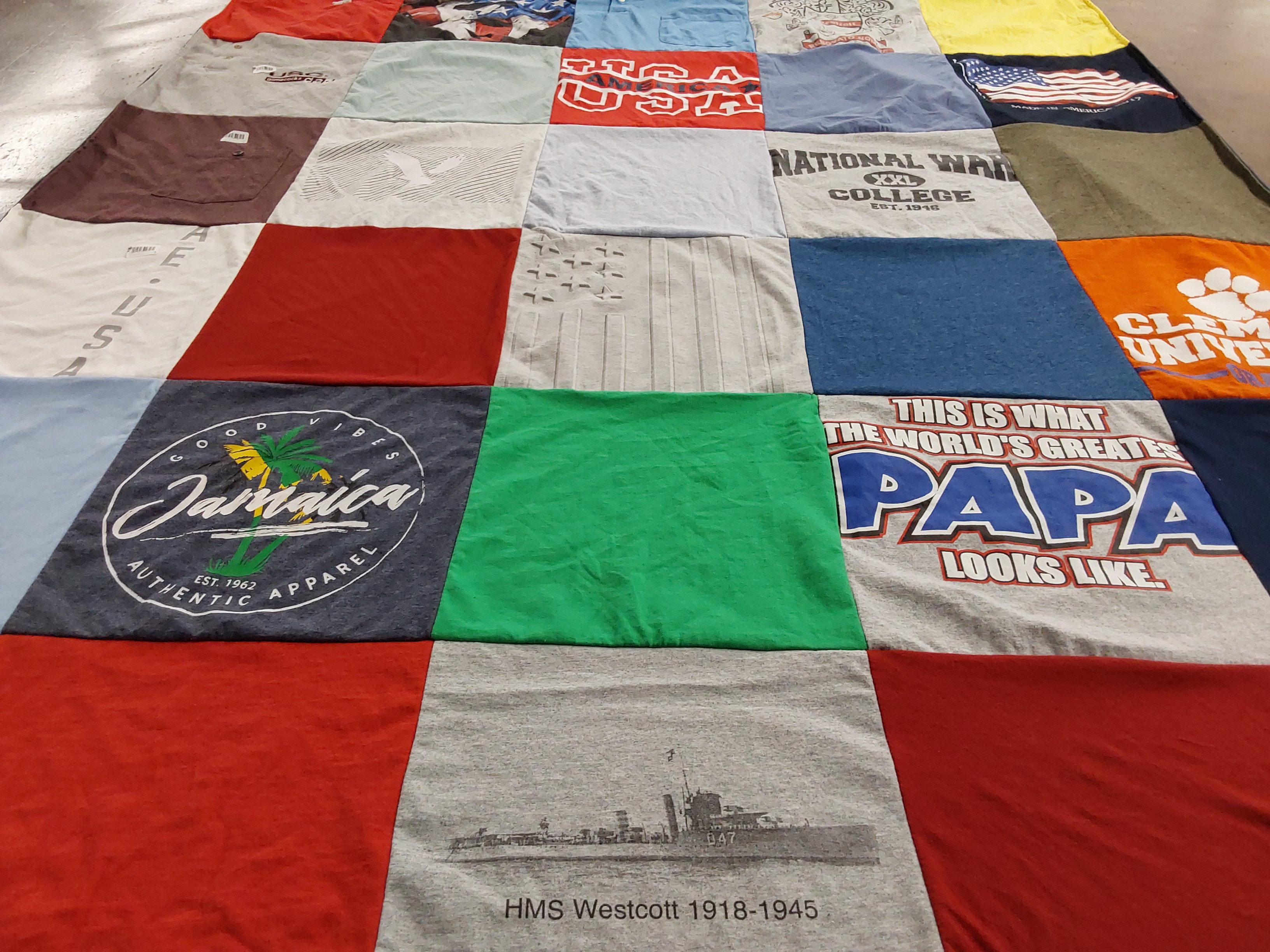 T-shirt quilt featuring clemson university by Eric from MD