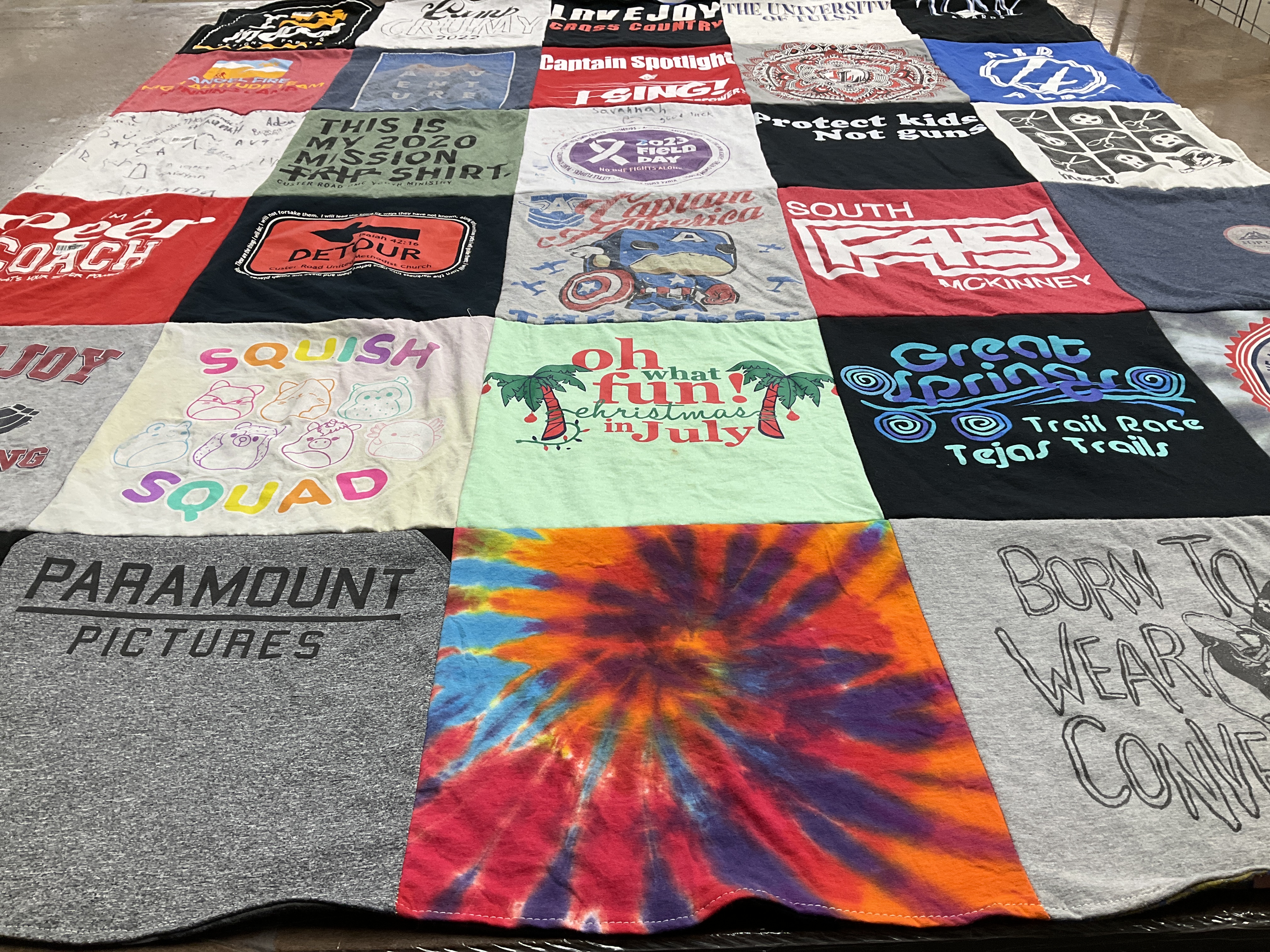 T-shirt quilt from south mckinney high school by Julie from TX
