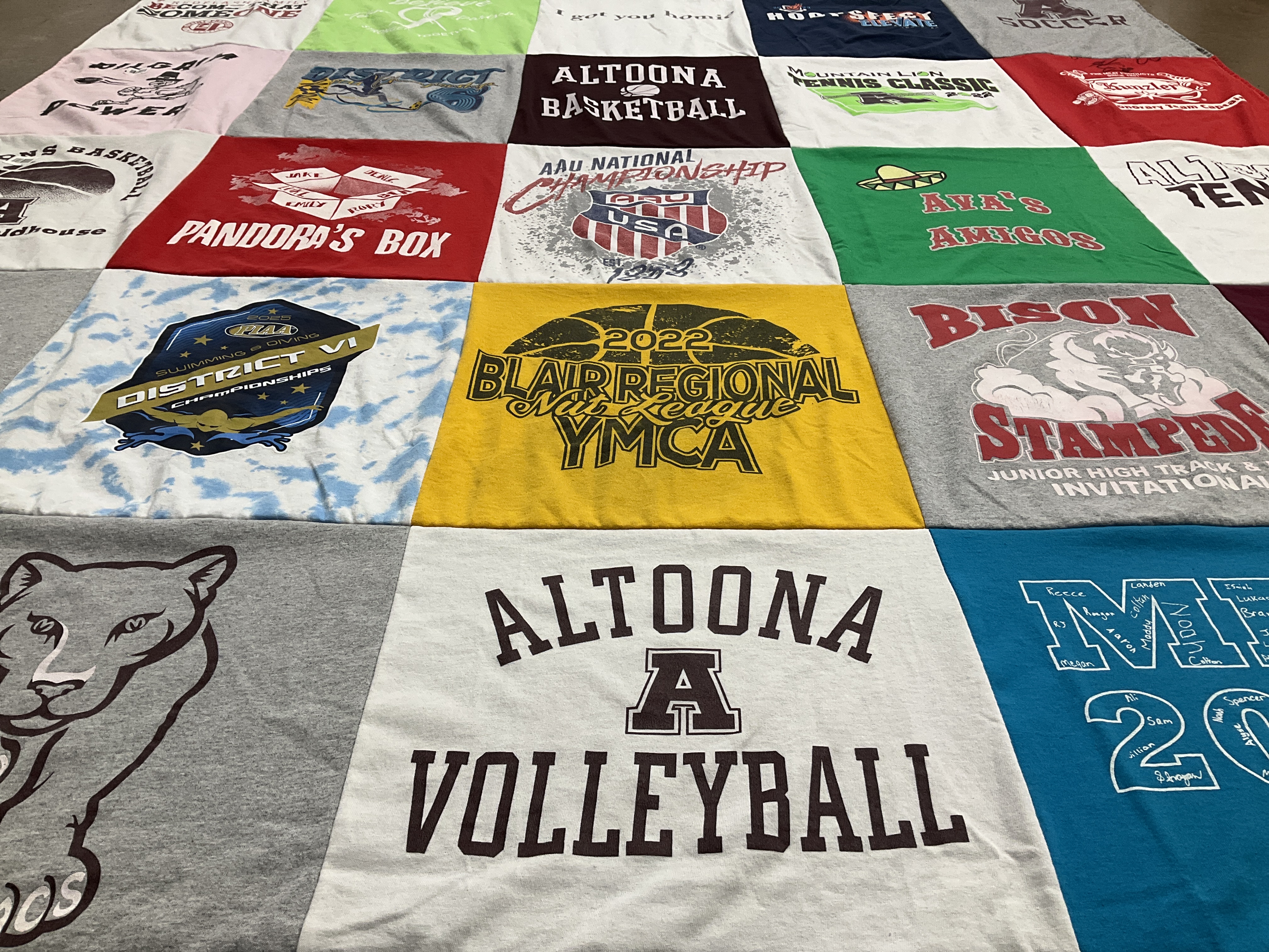 T-shirt quilt from altona high school by Sandra from PA